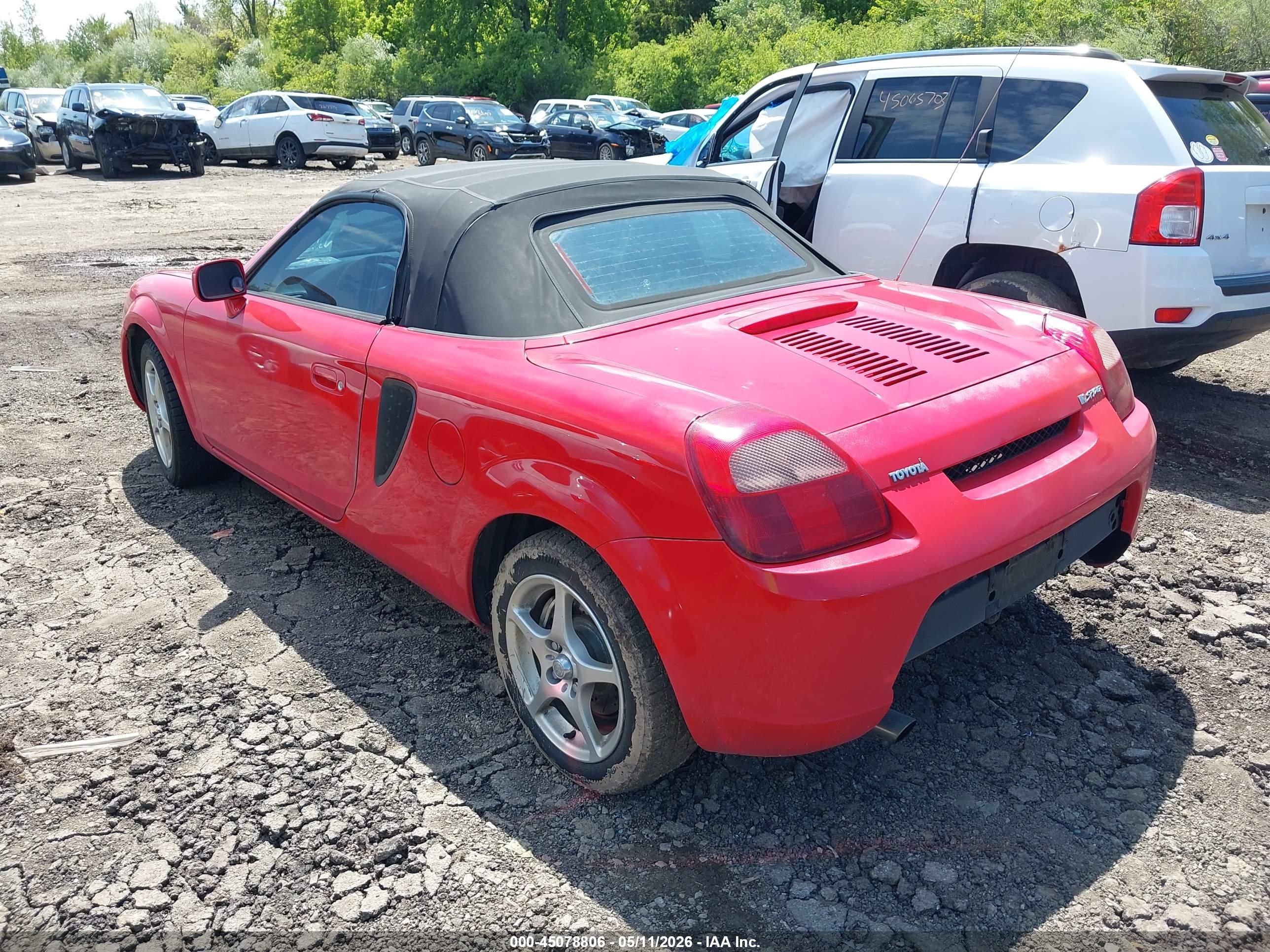 2001 Toyota Mr2 Spyder   Red vin: JTDFR320010029059