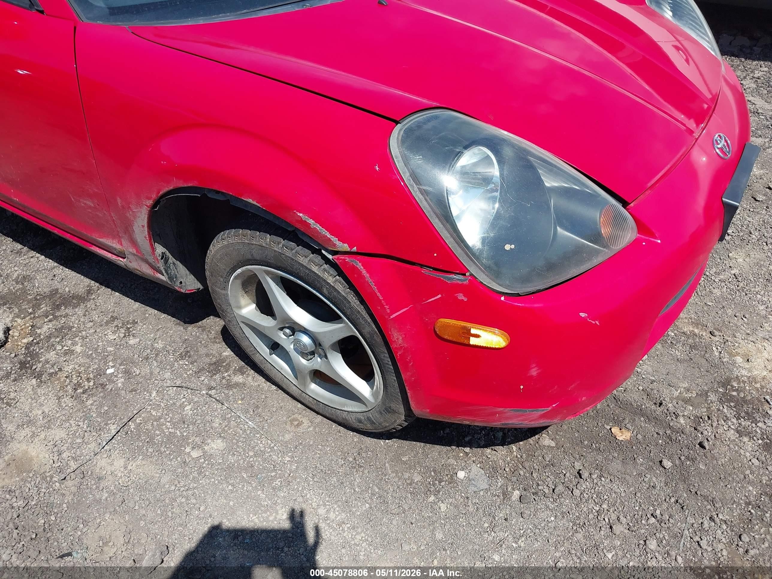 2001 Toyota Mr2 Spyder   Red vin: JTDFR320010029059