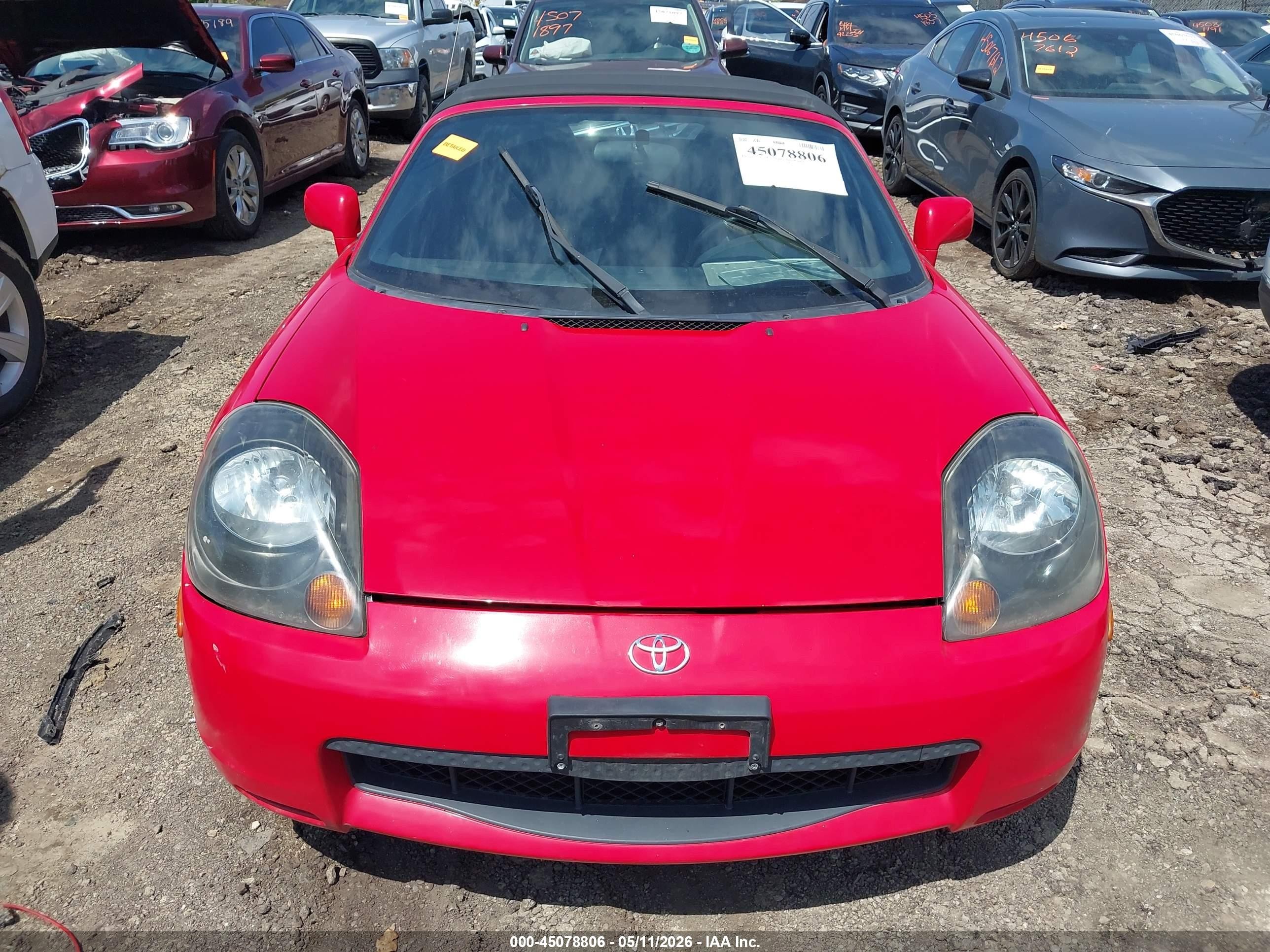 2001 Toyota Mr2 Spyder   Red vin: JTDFR320010029059