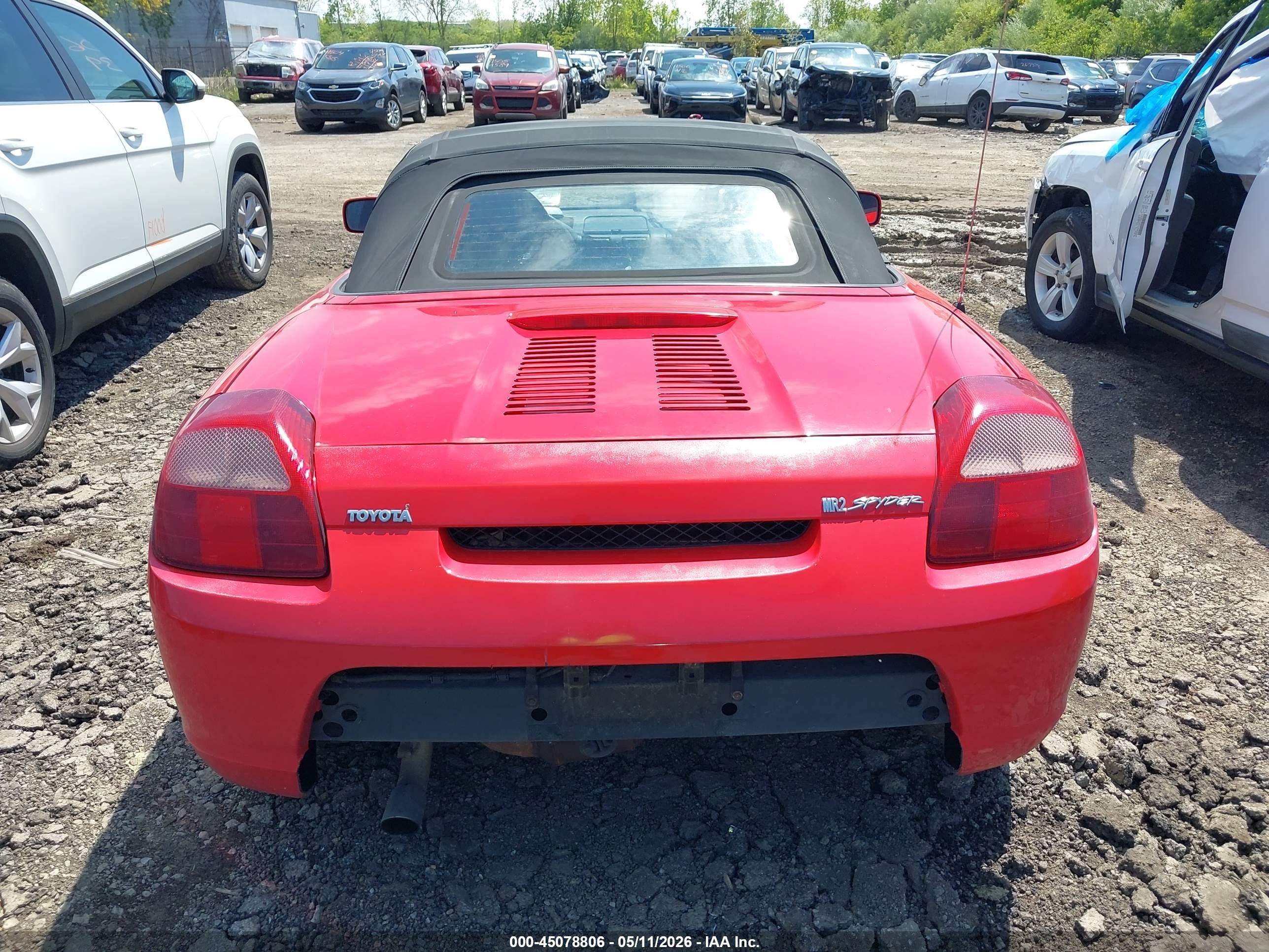 2001 Toyota Mr2 Spyder   Red vin: JTDFR320010029059