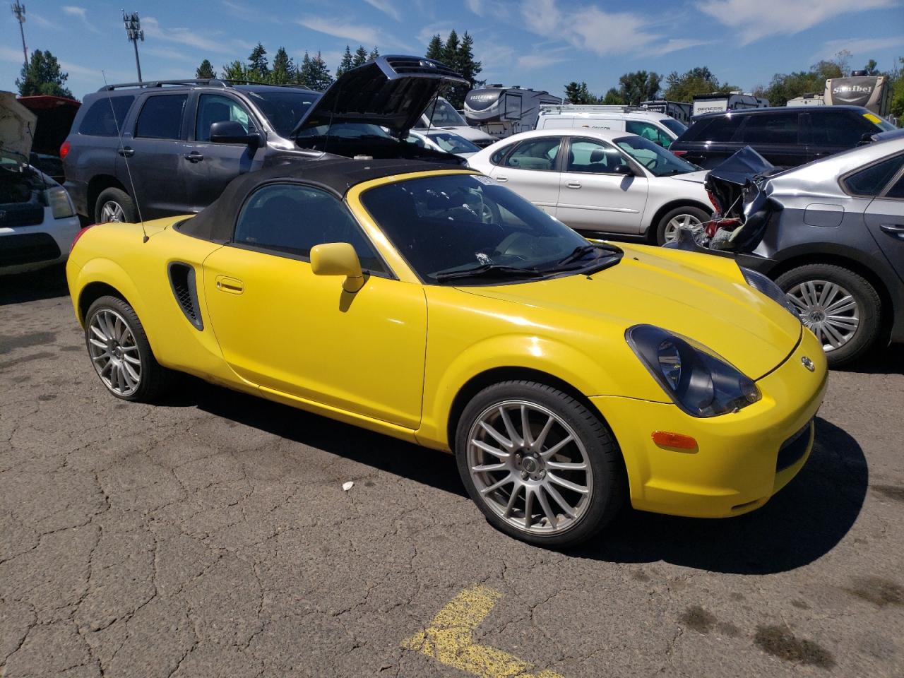 2000 Toyota Mr2 Spyder Желтый vin: JTDFR3200Y0014930