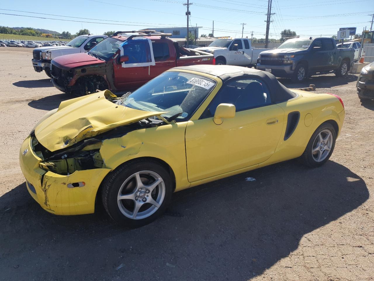 2002 Toyota Mr2 Spyder Yellow vin: JTDFR320120045353