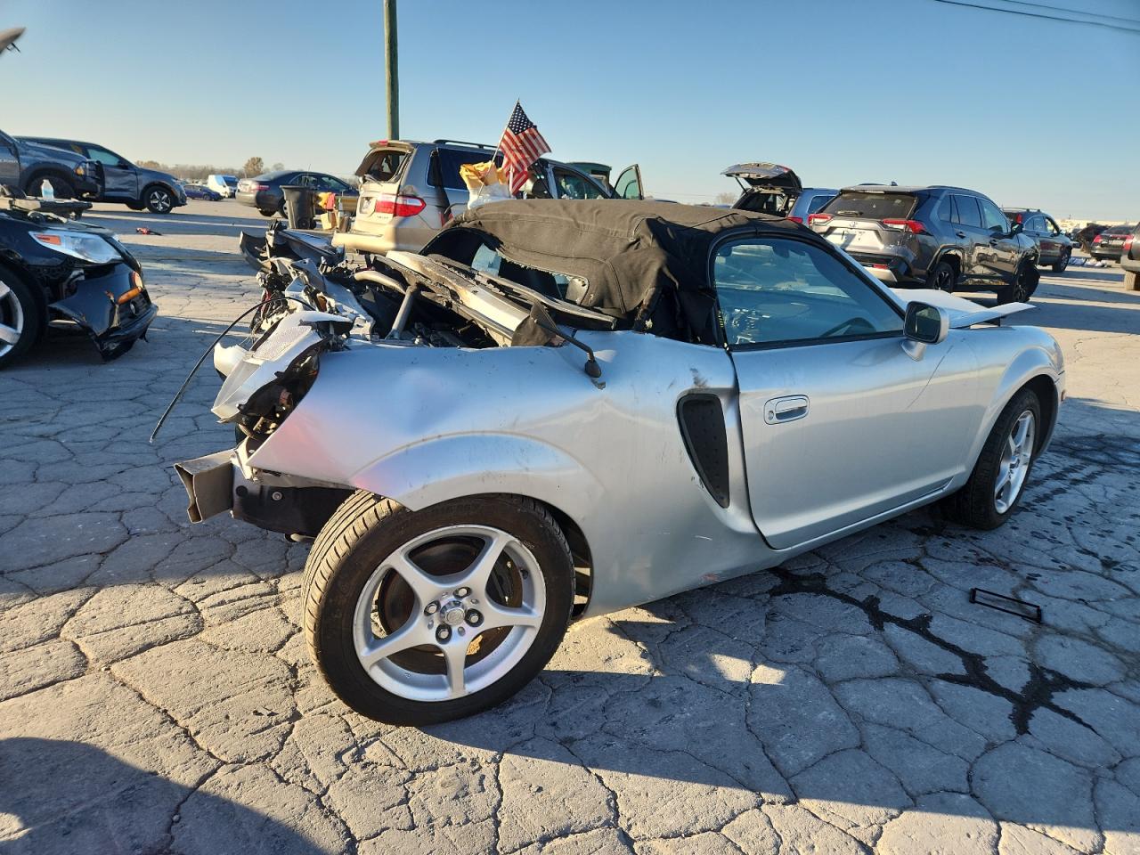 2000 Toyota Mr2 Spyder Silver vin: JTDFR3201Y0007453