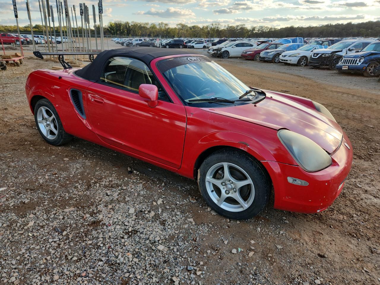 2000 Toyota Mr2 Spyder Red vin: JTDFR3201Y0013916