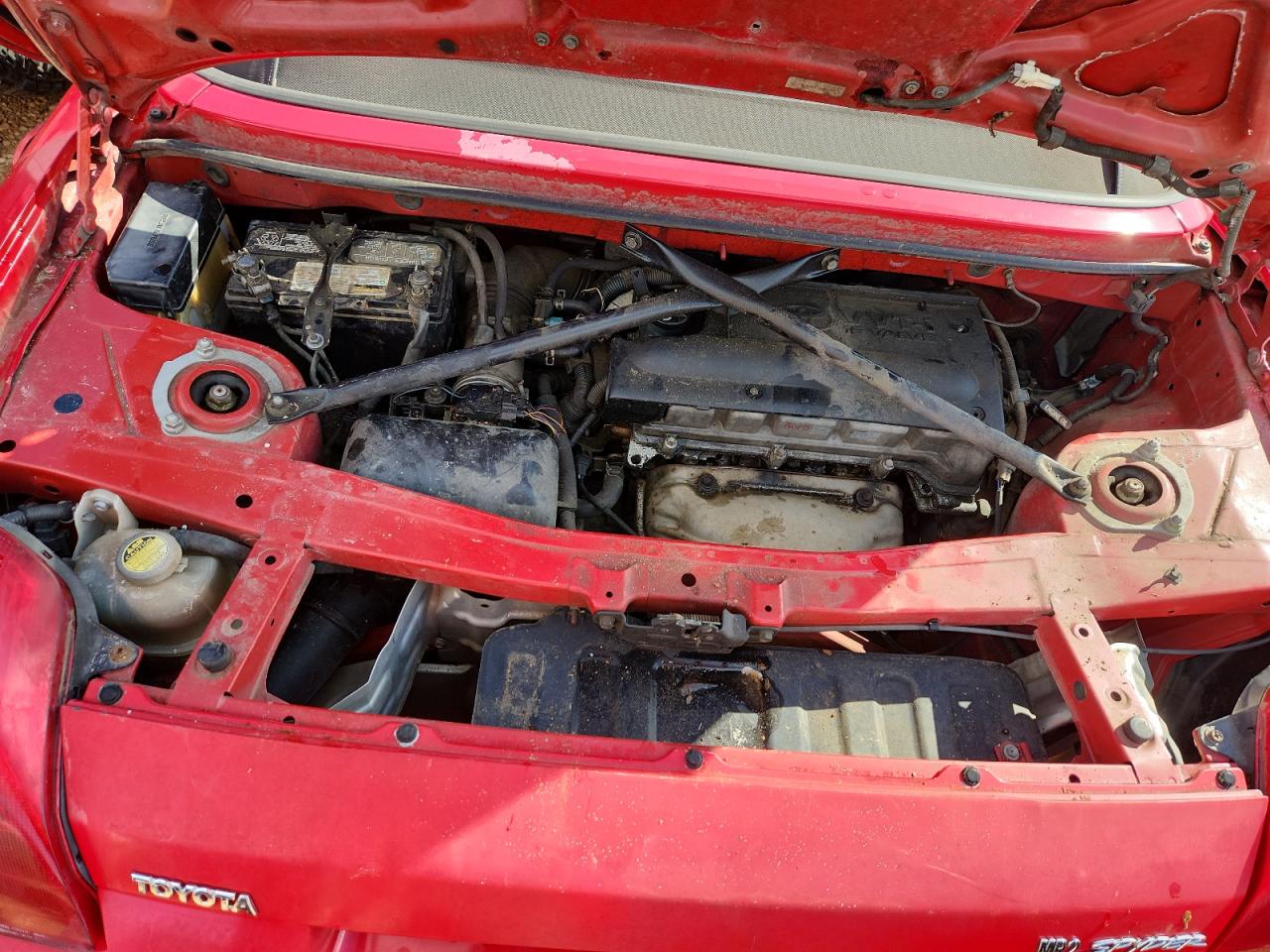 2000 Toyota Mr2 Spyder Red vin: JTDFR3201Y0013916