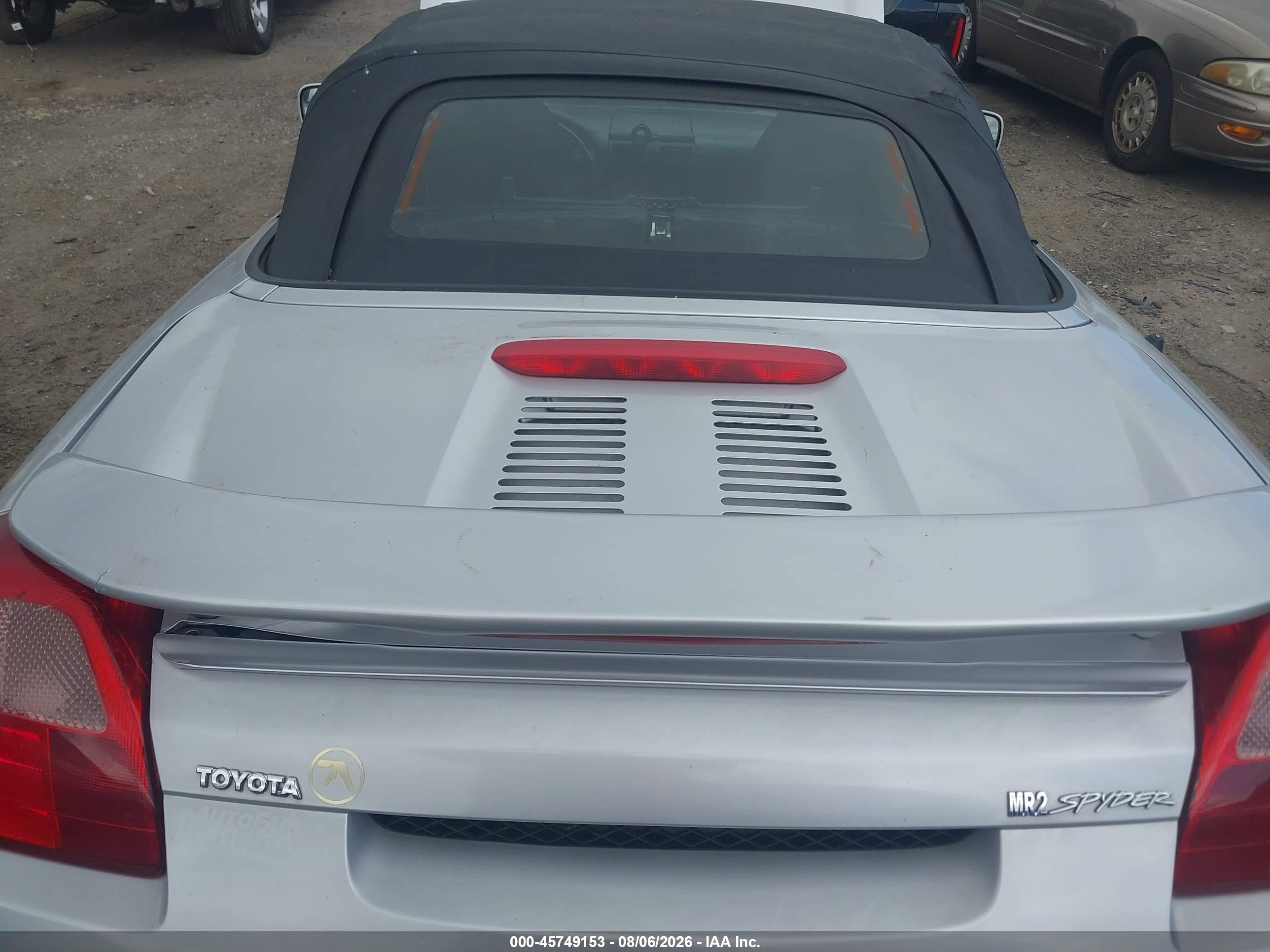 2001 Toyota Mr2 Spyder   Silver vin: JTDFR320210023487