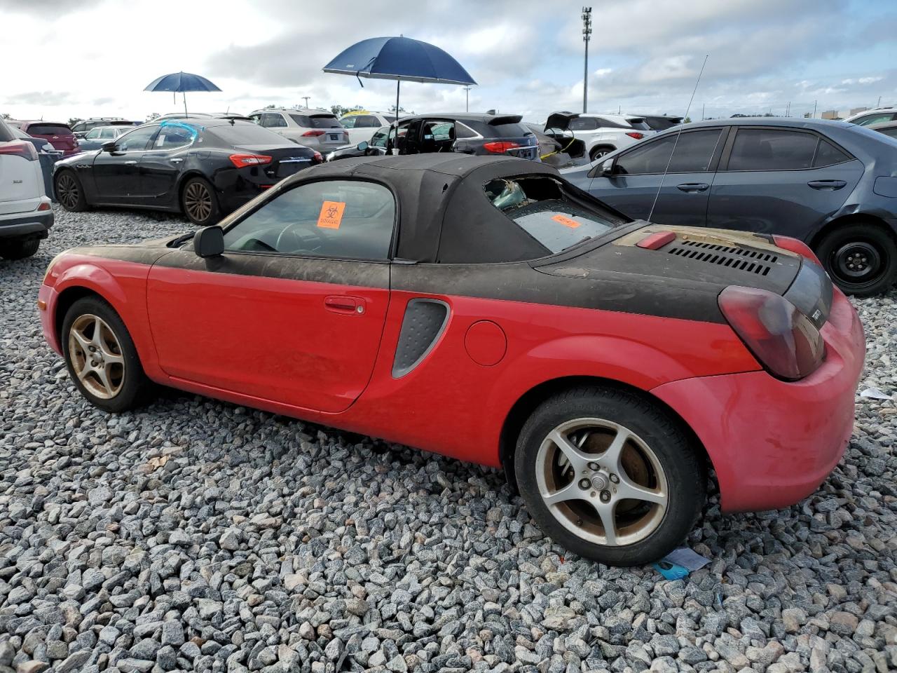 2002 Toyota Mr2 Spyder Red vin: JTDFR320220042610