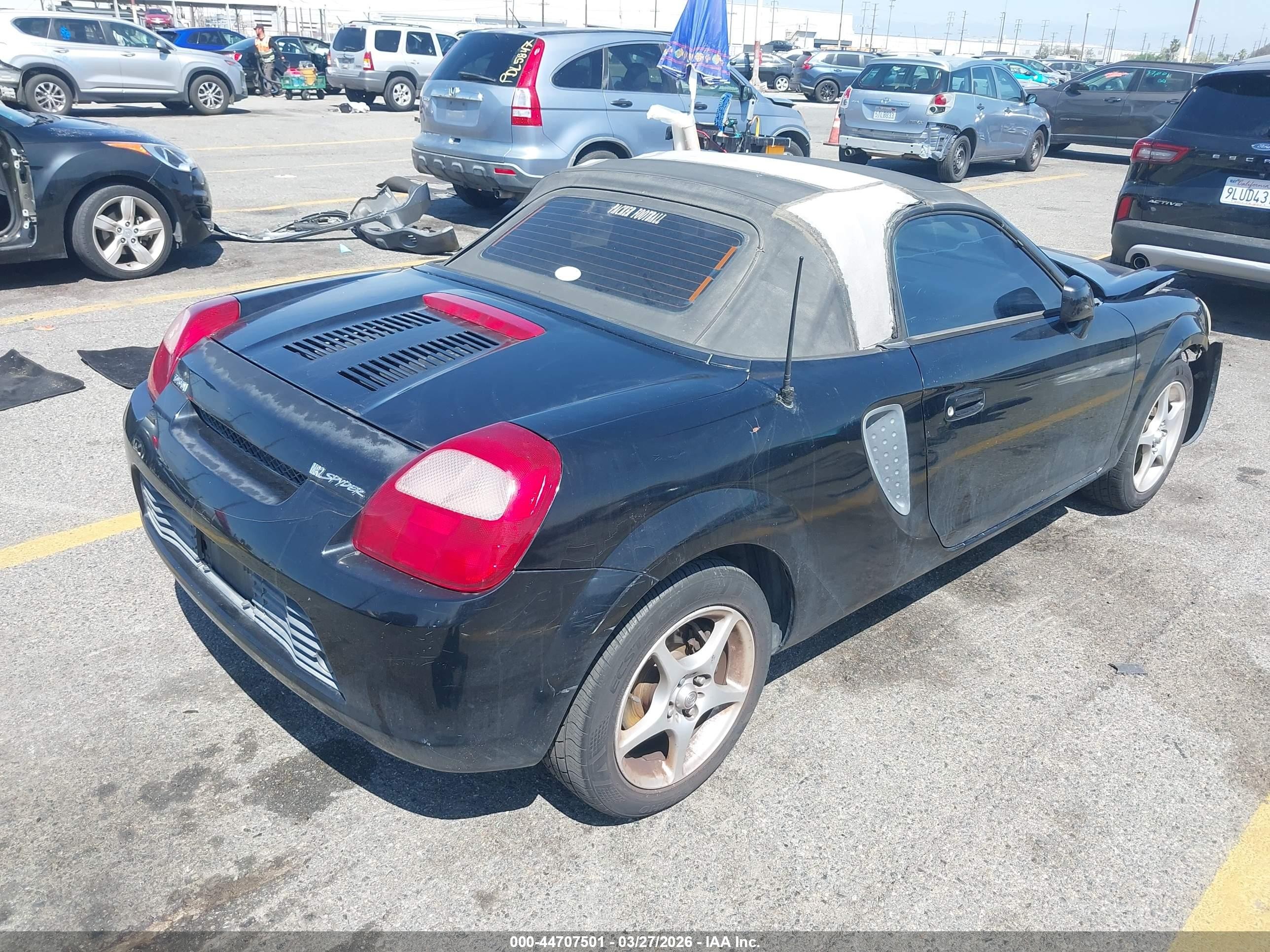 2002 Toyota Mr2 Spyder   Black vin: JTDFR320220043272