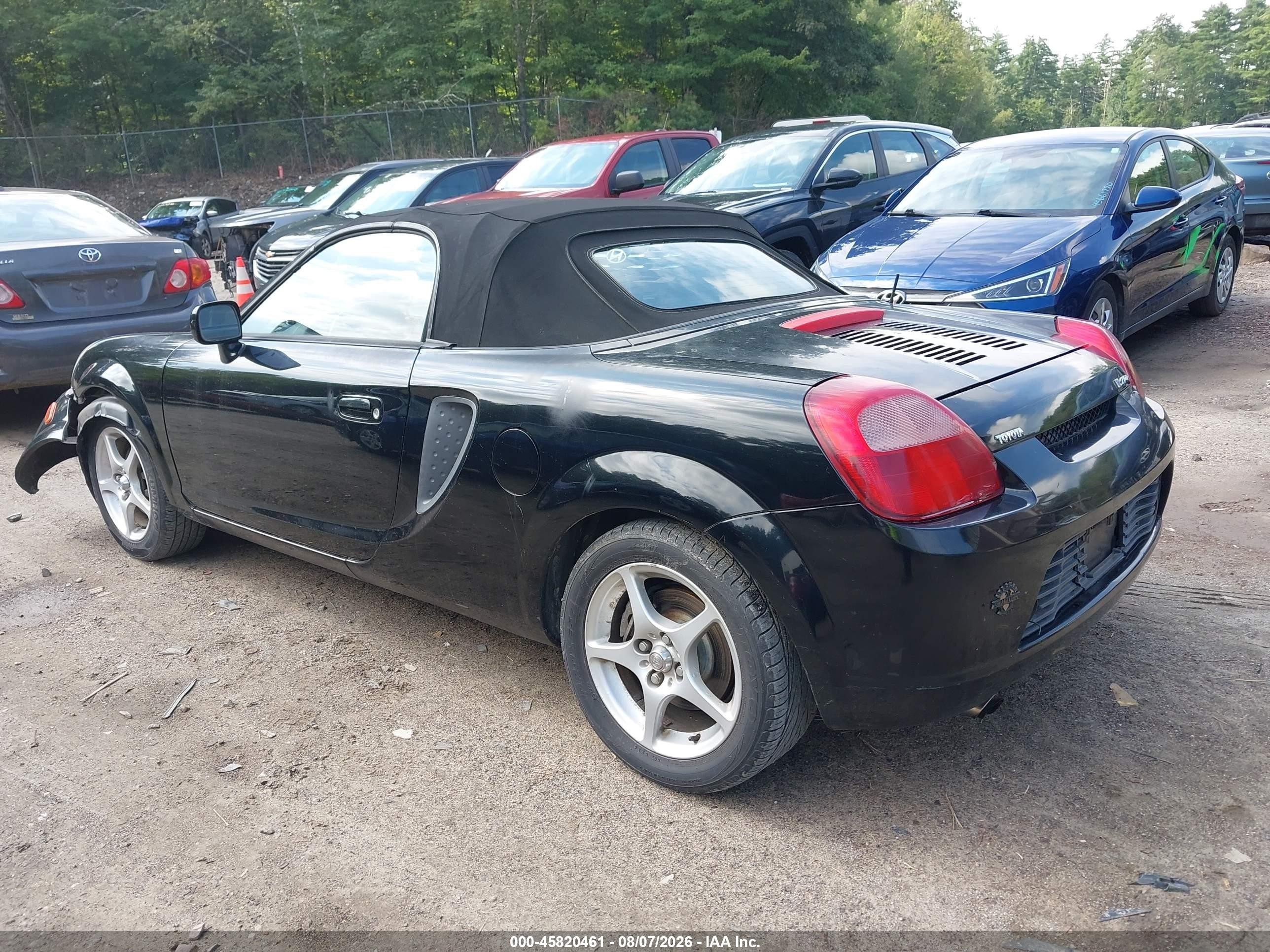 2001 Toyota Mr2 Spyder   Черный vin: JTDFR320310041111