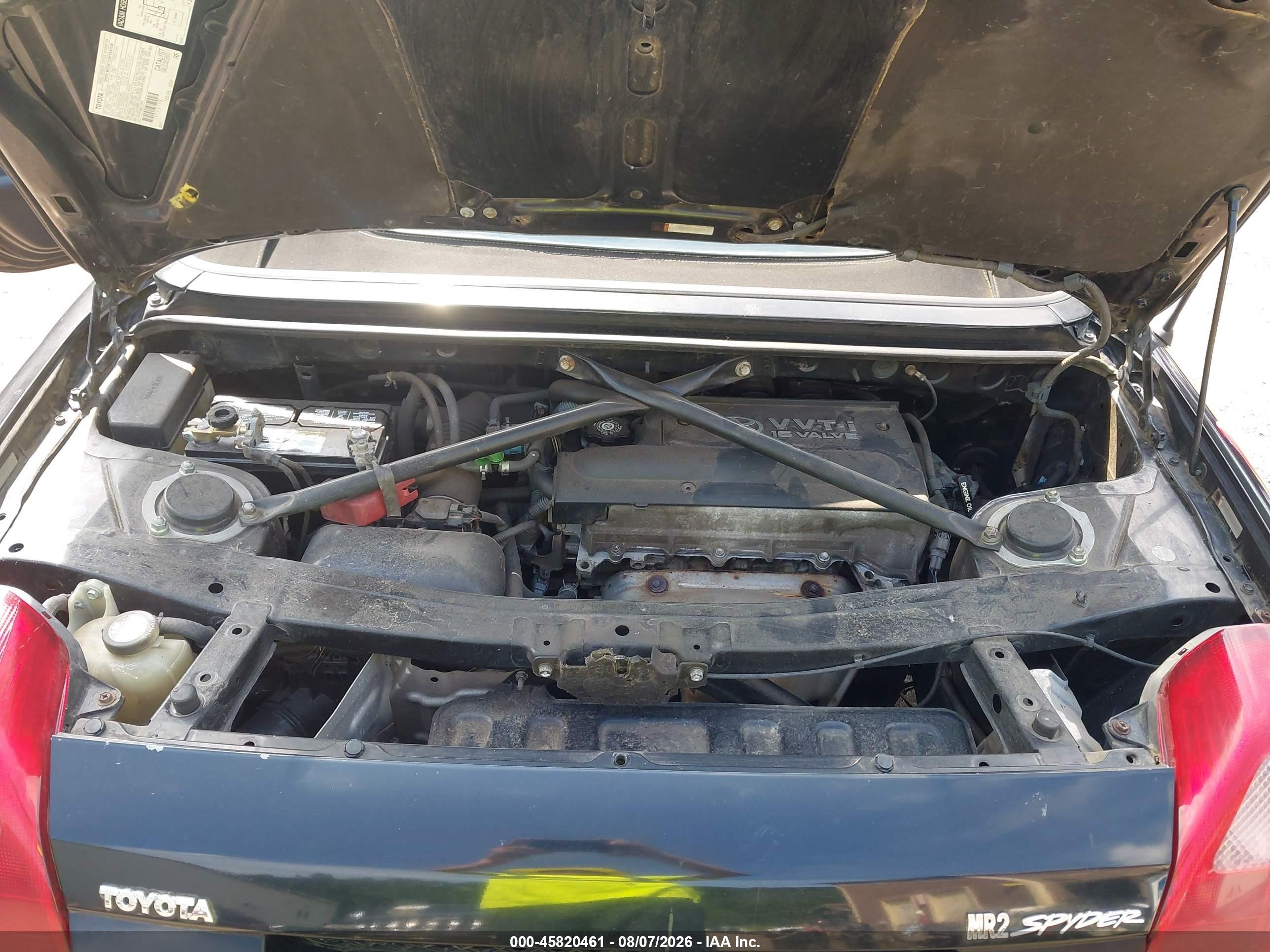 2001 Toyota Mr2 Spyder   Черный vin: JTDFR320310041111