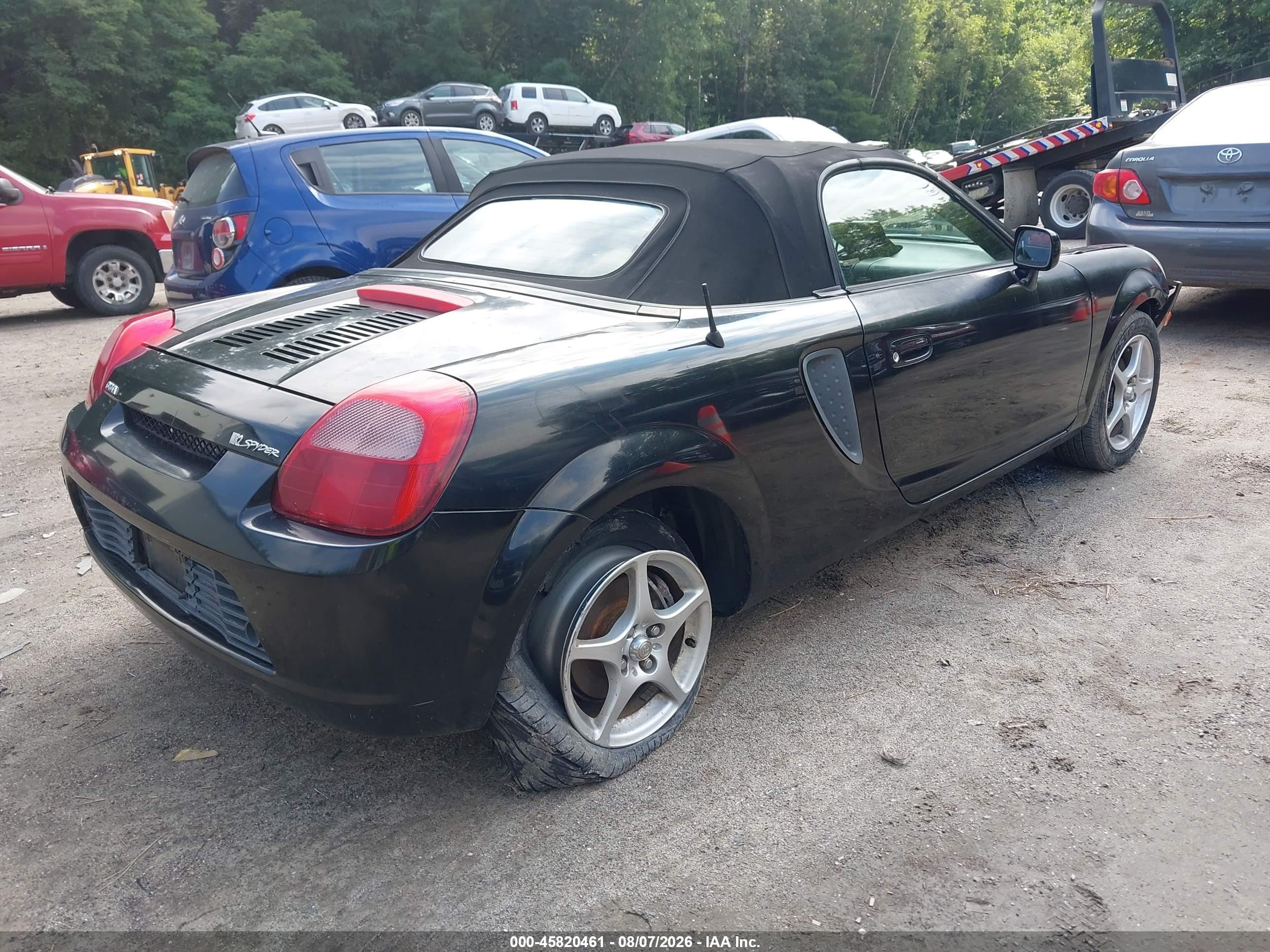 2001 Toyota Mr2 Spyder   Черный vin: JTDFR320310041111