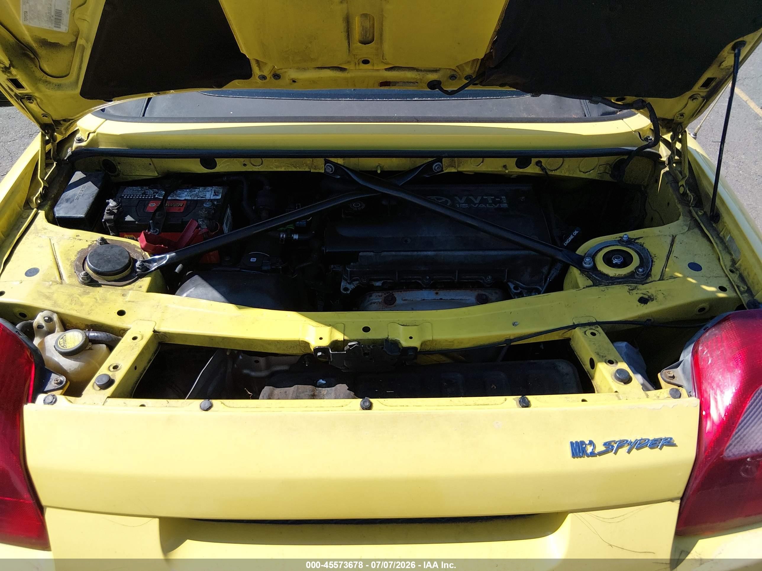 2002 Toyota Mr2 Spyder   Yellow vin: JTDFR320320042888