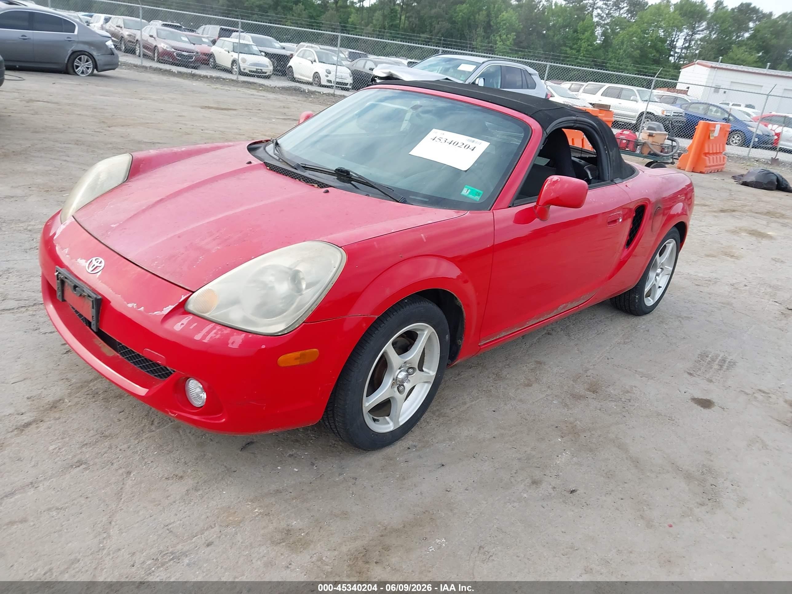 2003 Toyota Mr2 Spyder   Red vin: JTDFR320530061184