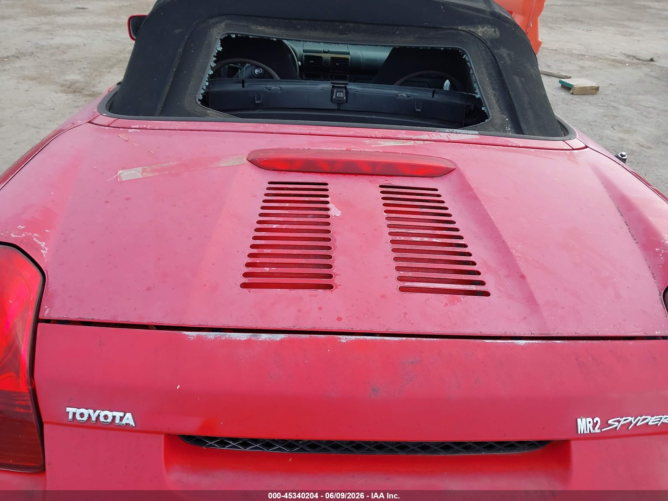 2003 Toyota Mr2 Spyder   Red vin: JTDFR320530061184