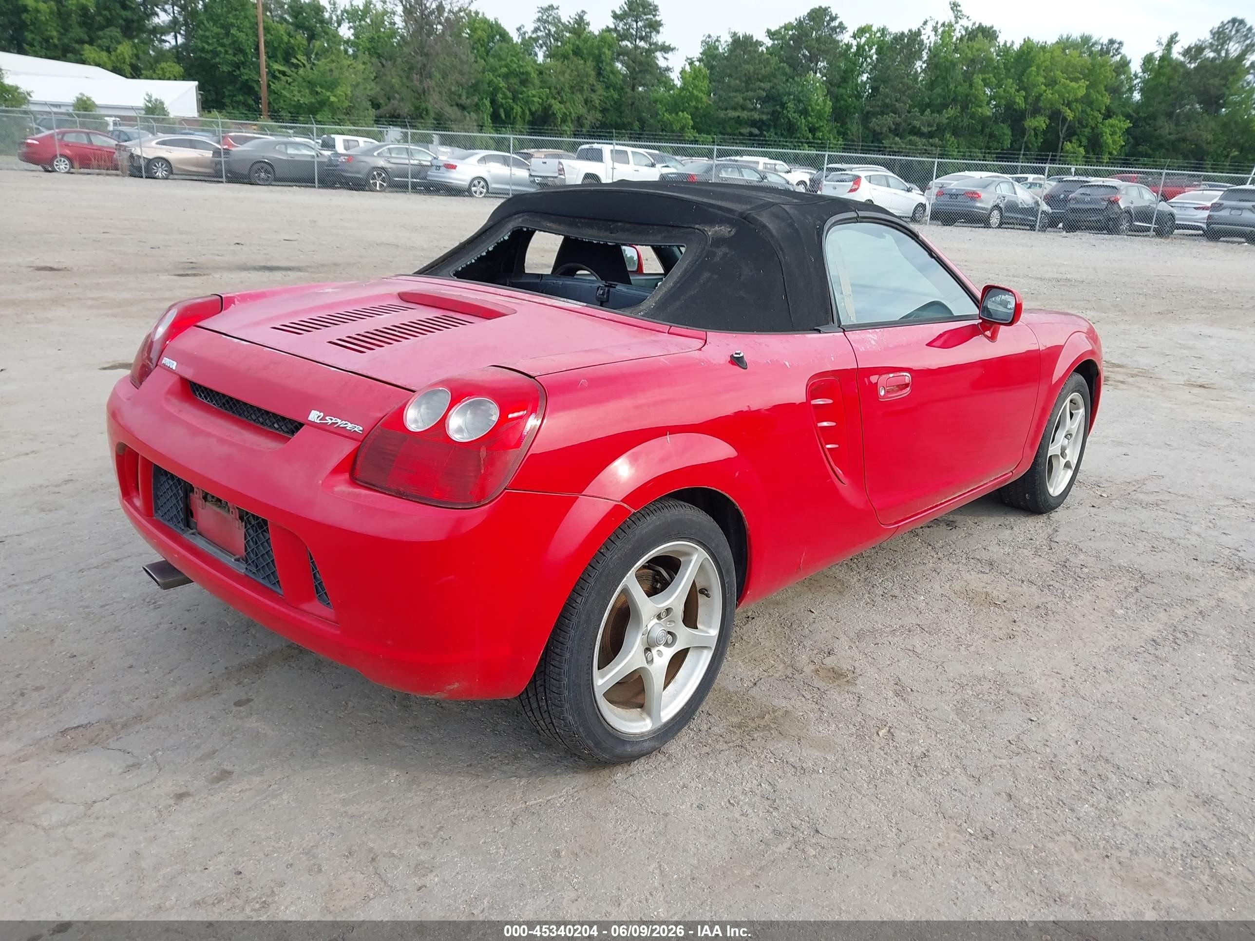 2003 Toyota Mr2 Spyder   Red vin: JTDFR320530061184