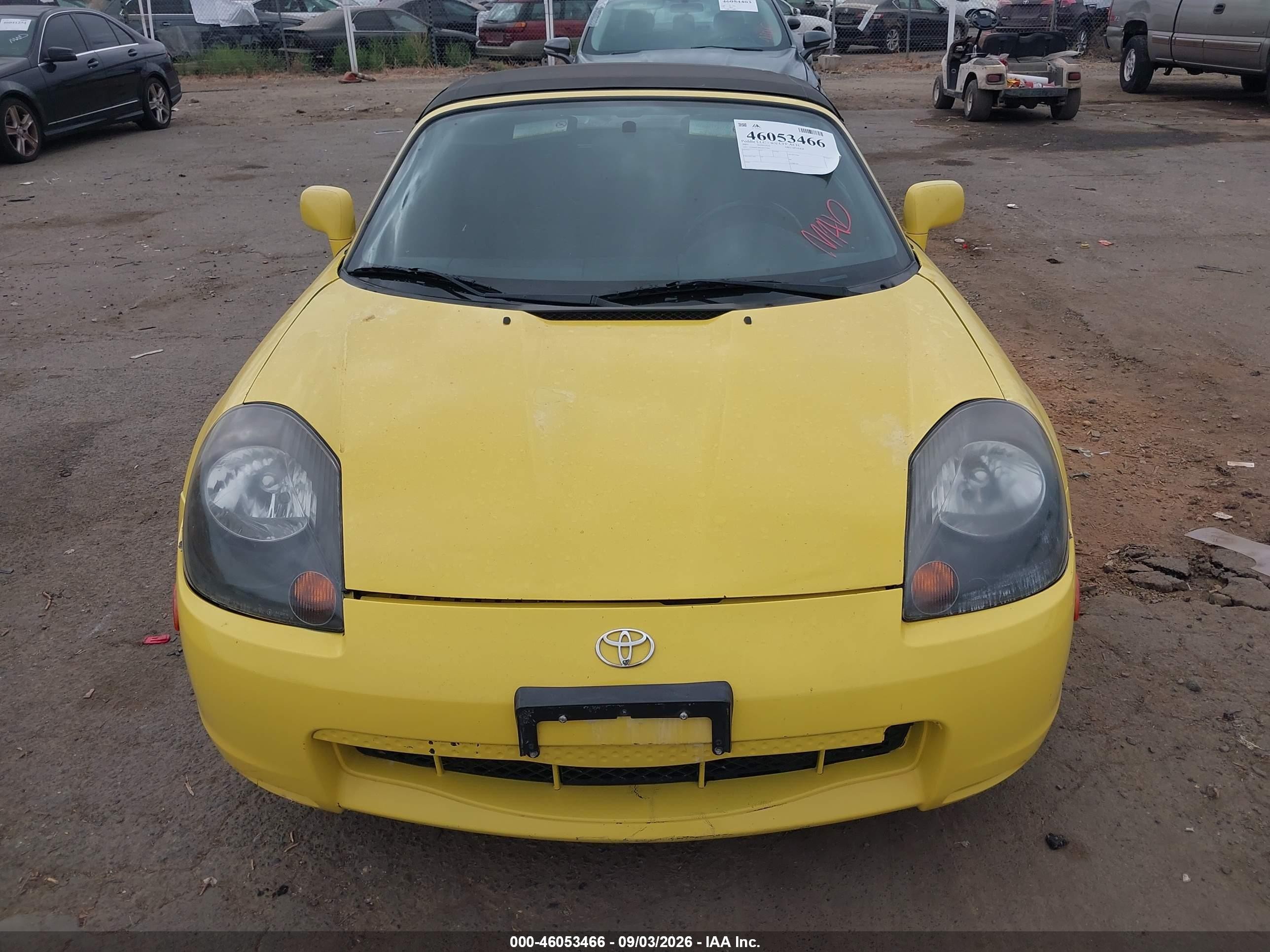 2001 Toyota Mr2 Spyder Yellow vin: JTDFR320610037795