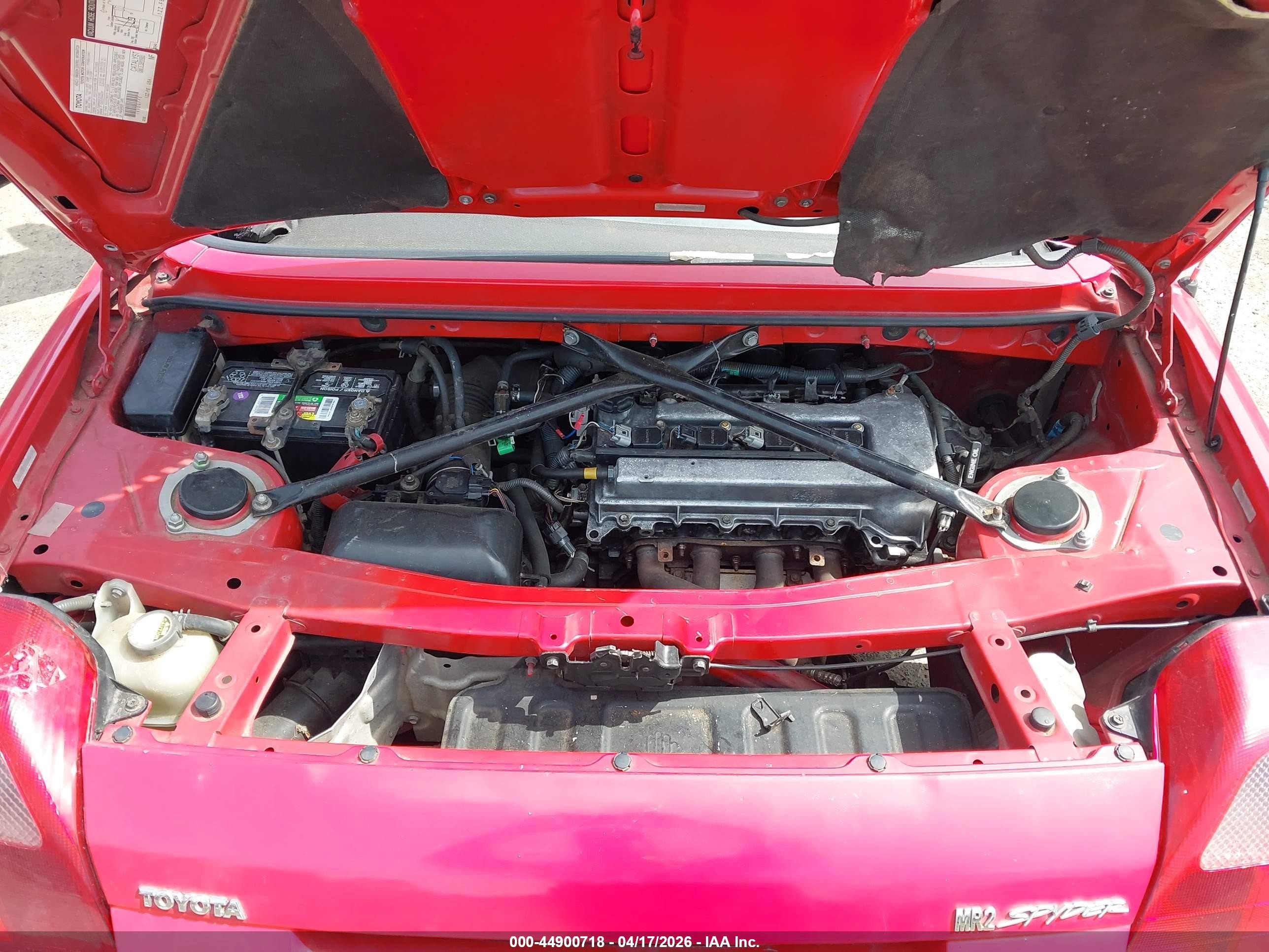 2000 Toyota Mr2 Spyder   Red vin: JTDFR3206Y0016696