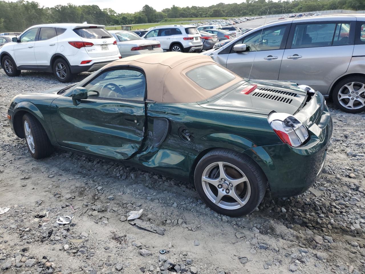 2002 Toyota Mr2 Spyder Green vin: JTDFR320720044059
