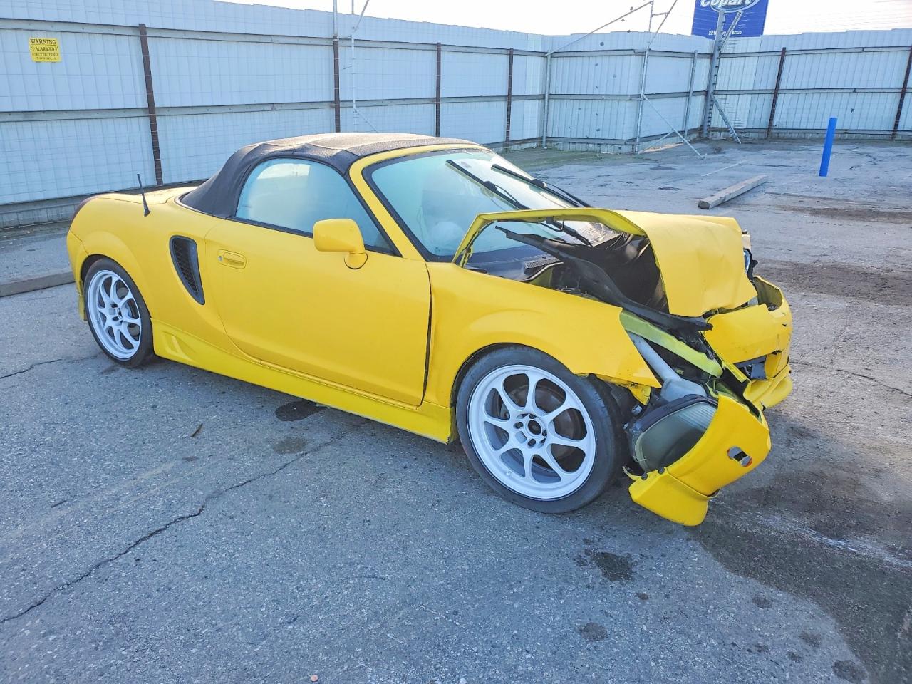 2000 Toyota Mr2 Spyder Yellow vin: JTDFR3207Y0022670