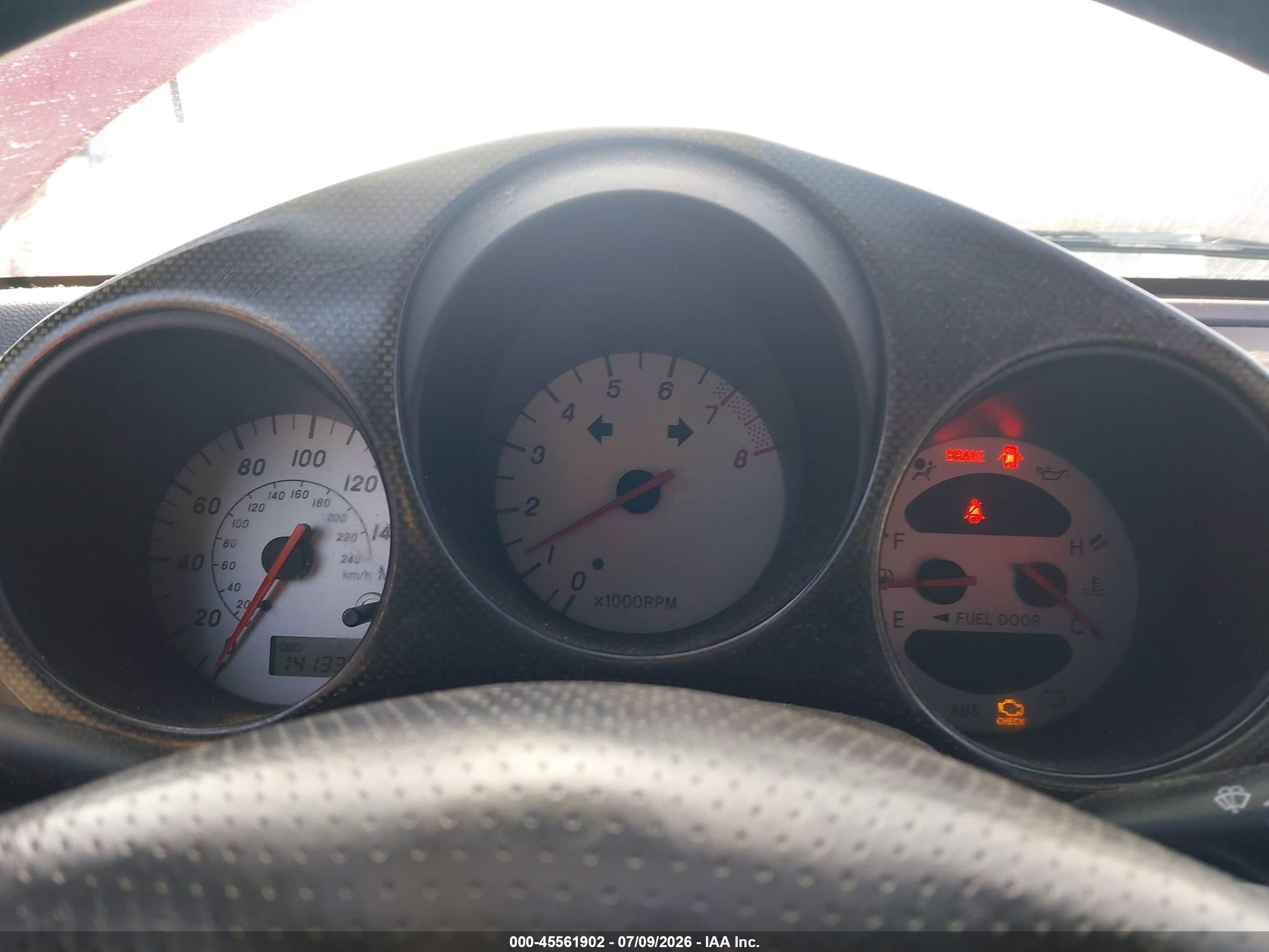 2001 Toyota Mr2 Spyder   Red vin: JTDFR320810027186