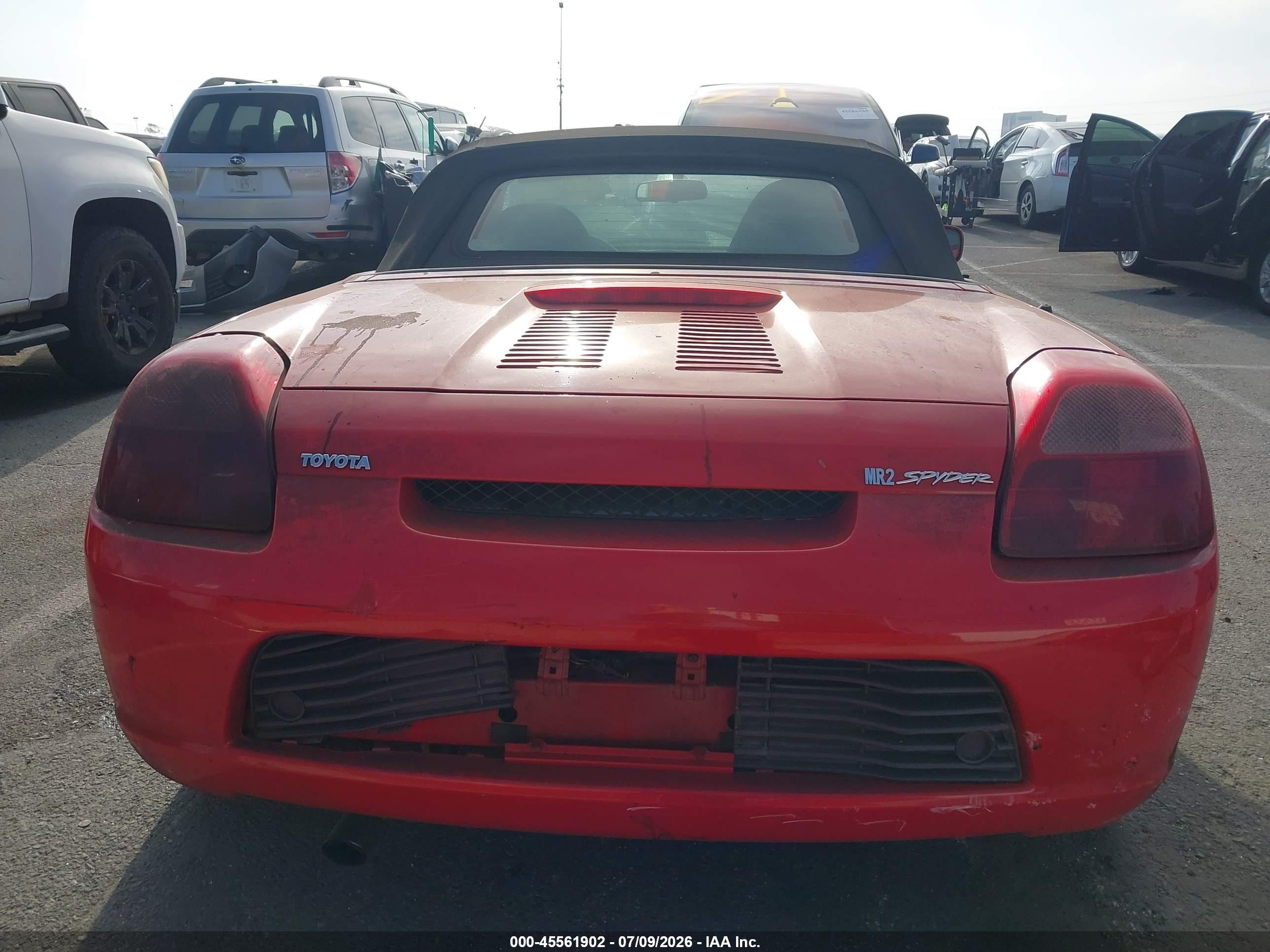 2001 Toyota Mr2 Spyder   Red vin: JTDFR320810027186