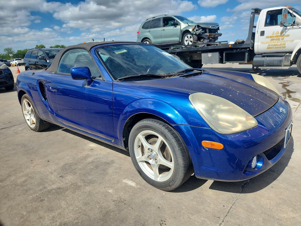 2003 Toyota Mr2 Spyder Blue vin: JTDFR320830065438