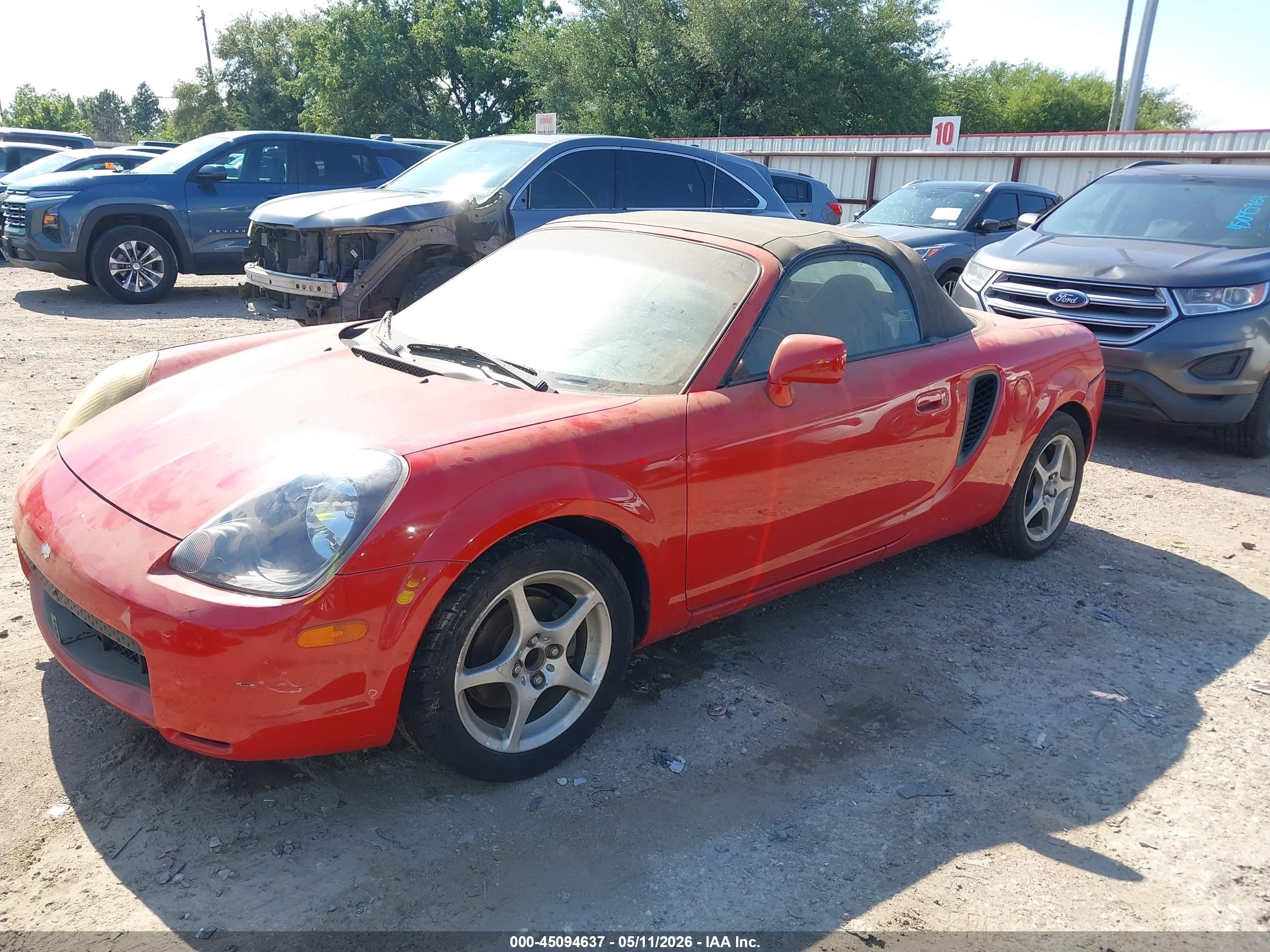2001 Toyota Mr2 Spyder   Red vin: JTDFR320910036334