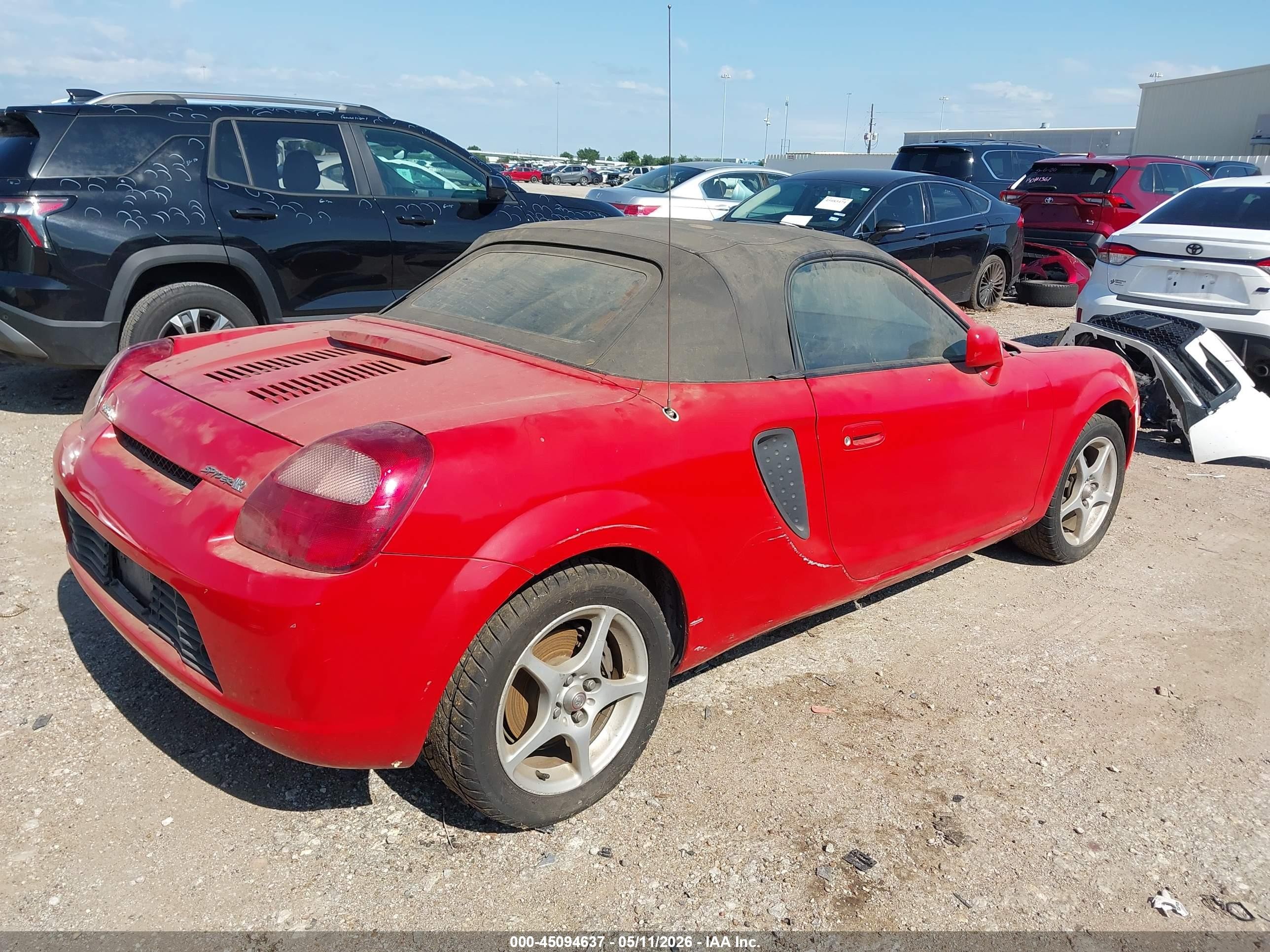 2001 Toyota Mr2 Spyder   Red vin: JTDFR320910036334