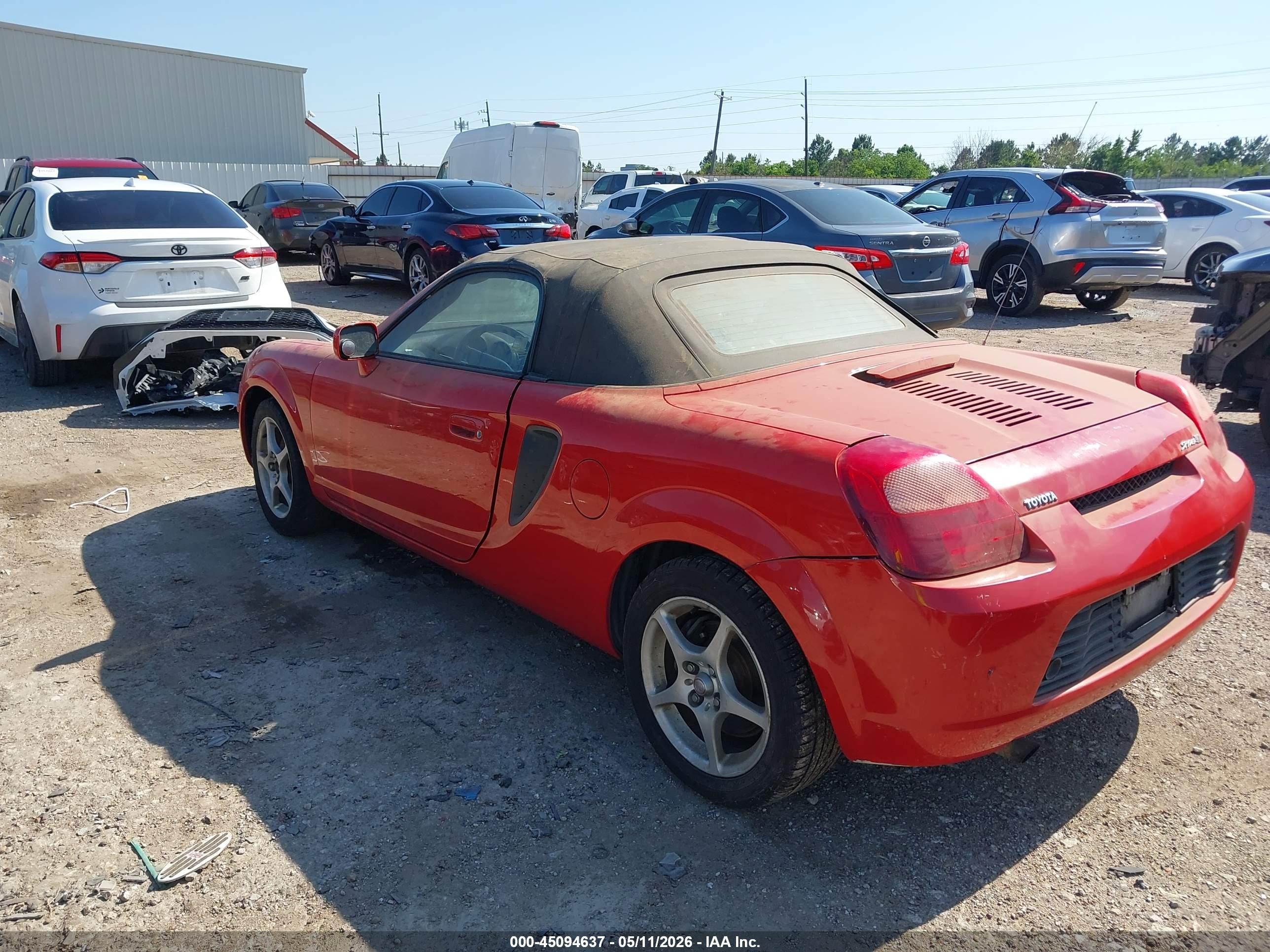 2001 Toyota Mr2 Spyder   Red vin: JTDFR320910036334