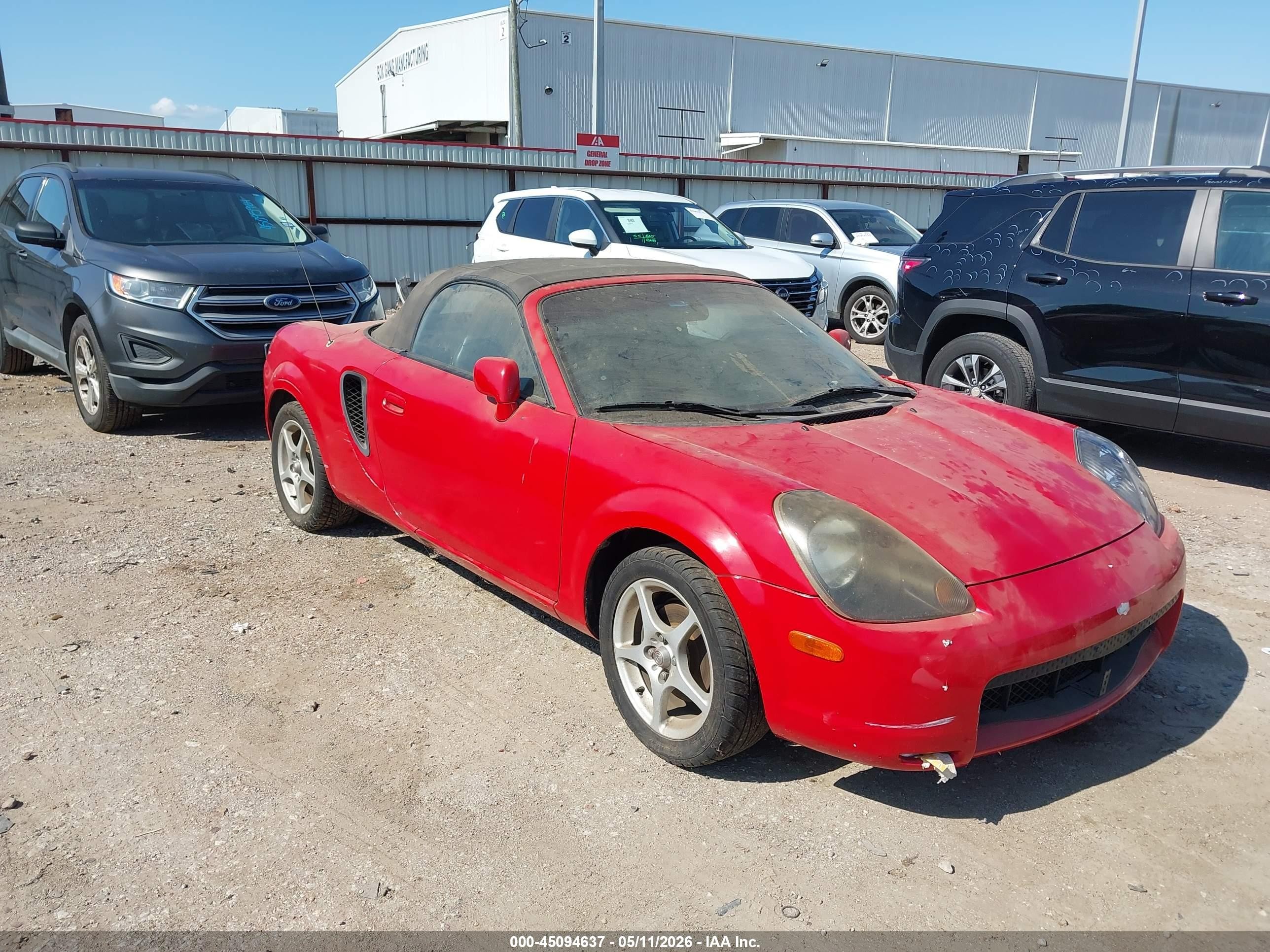 2001 Toyota Mr2 Spyder   Red vin: JTDFR320910036334