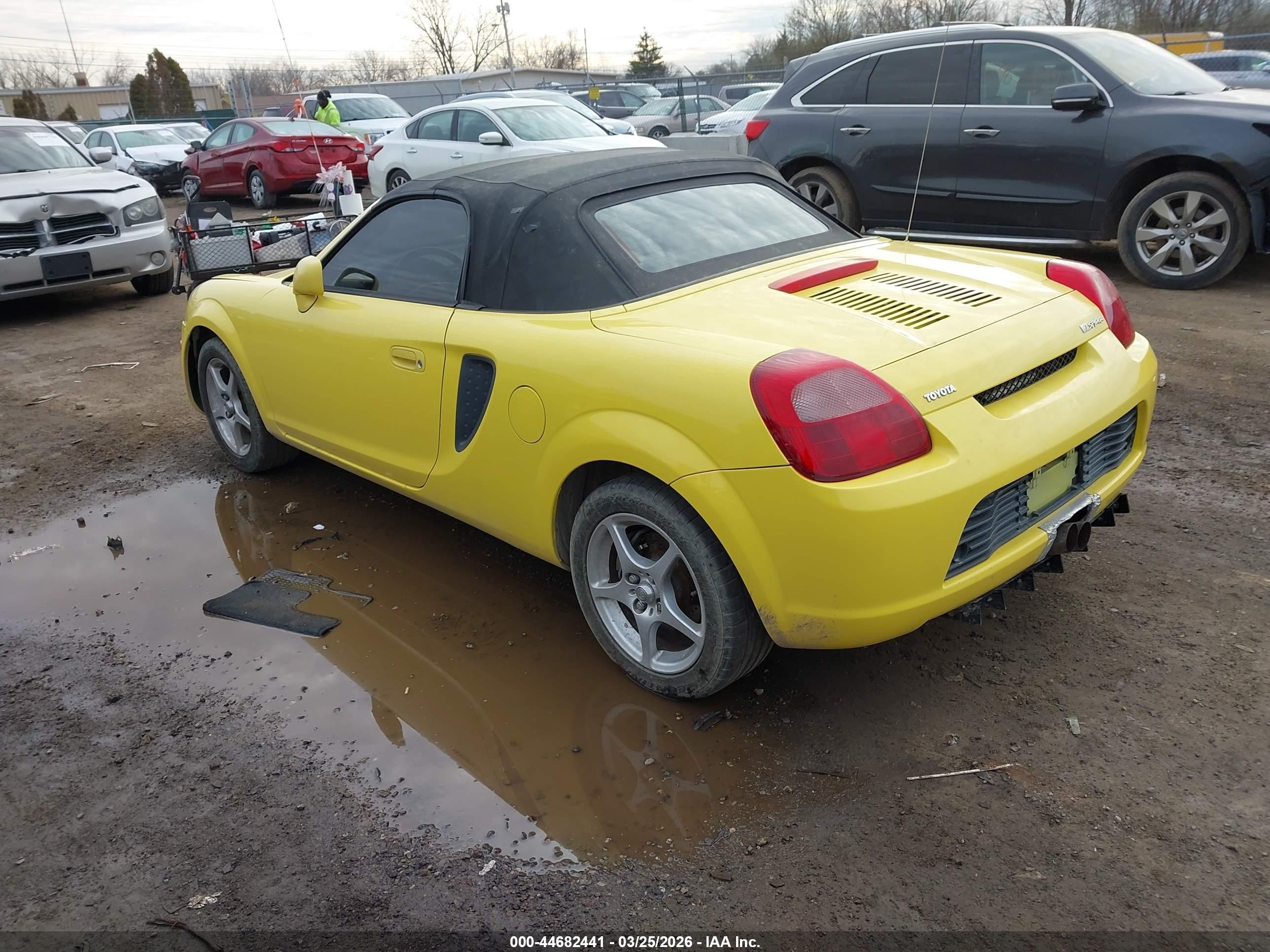 2001 Toyota Mr2 Spyder   Yellow vin: JTDFR320910039587