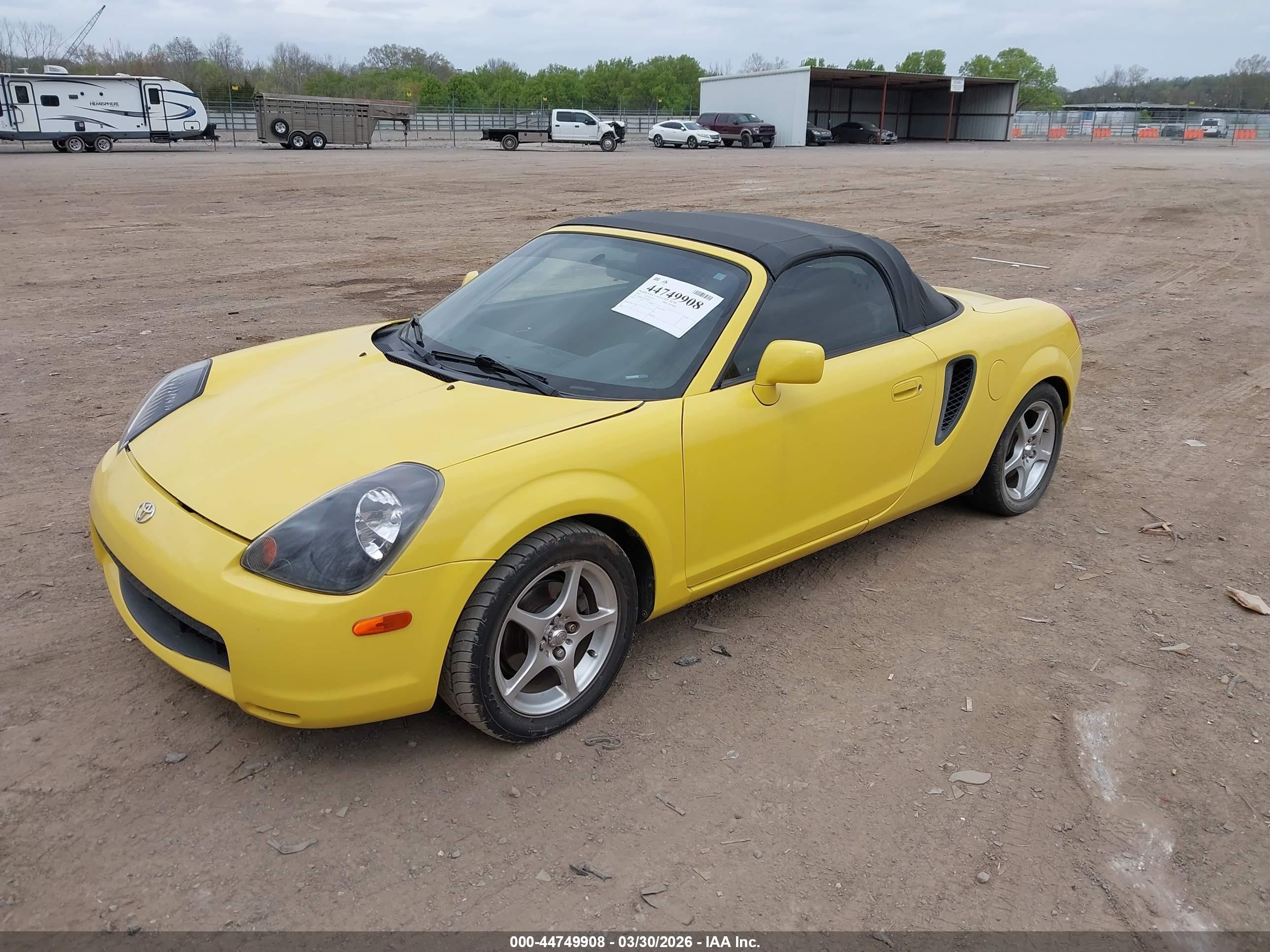 2002 Toyota Mr2 Spyder   Yellow vin: JTDFR320920044502