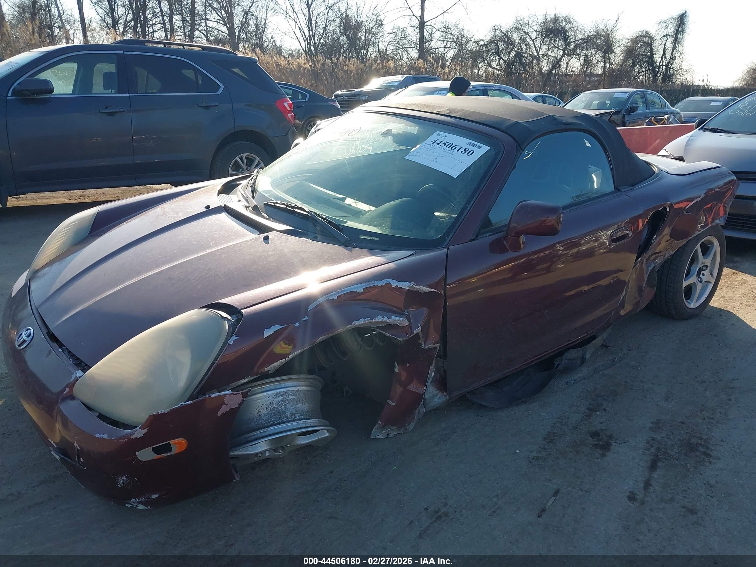 2002 Toyota Mr2 Spyder   Maroon vin: JTDFR320920053376