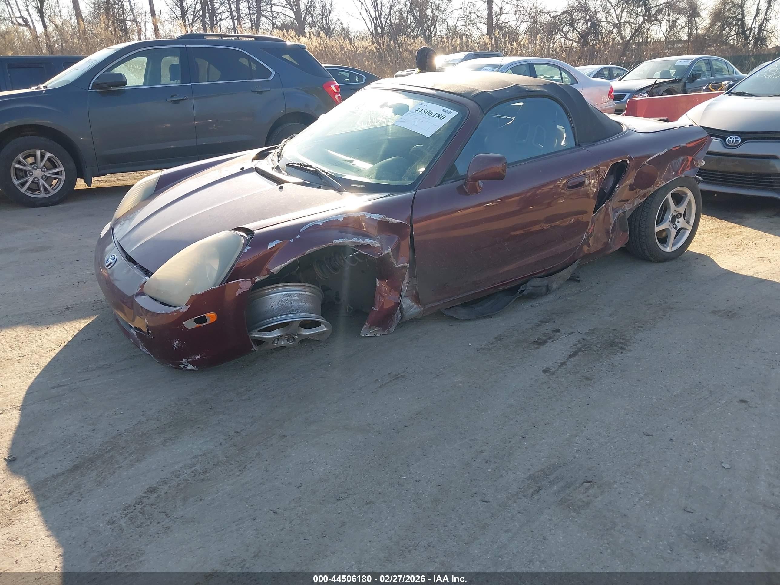 2002 Toyota Mr2 Spyder   Maroon vin: JTDFR320920053376