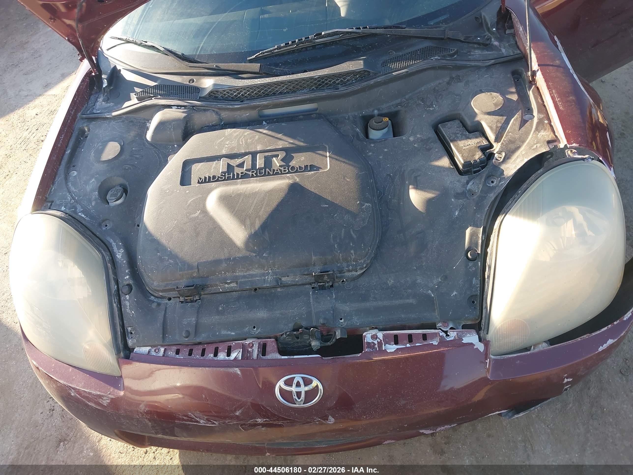 2002 Toyota Mr2 Spyder   Maroon vin: JTDFR320920053376