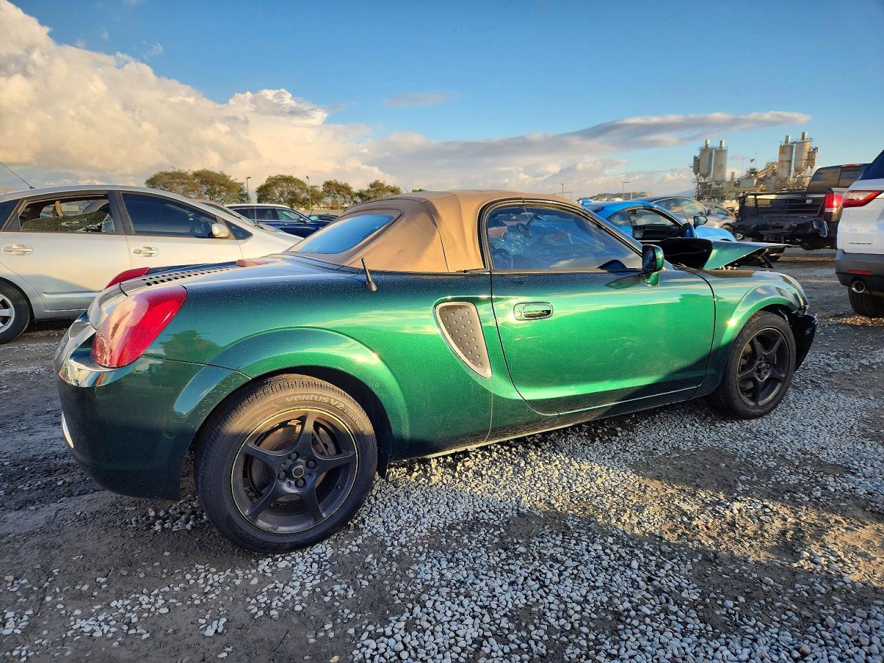 2002 Toyota Mr2 Spyder Green vin: JTDFR320X20048431