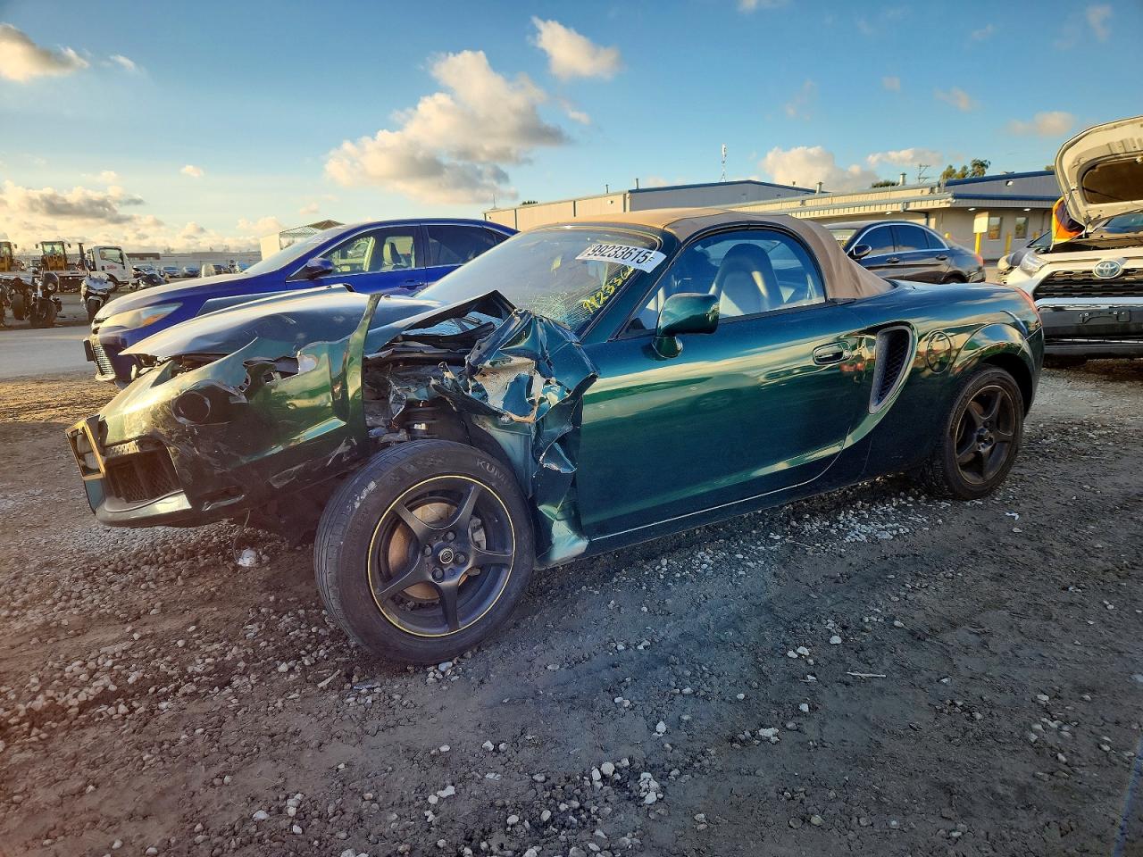 2002 Toyota Mr2 Spyder Green vin: JTDFR320X20048431