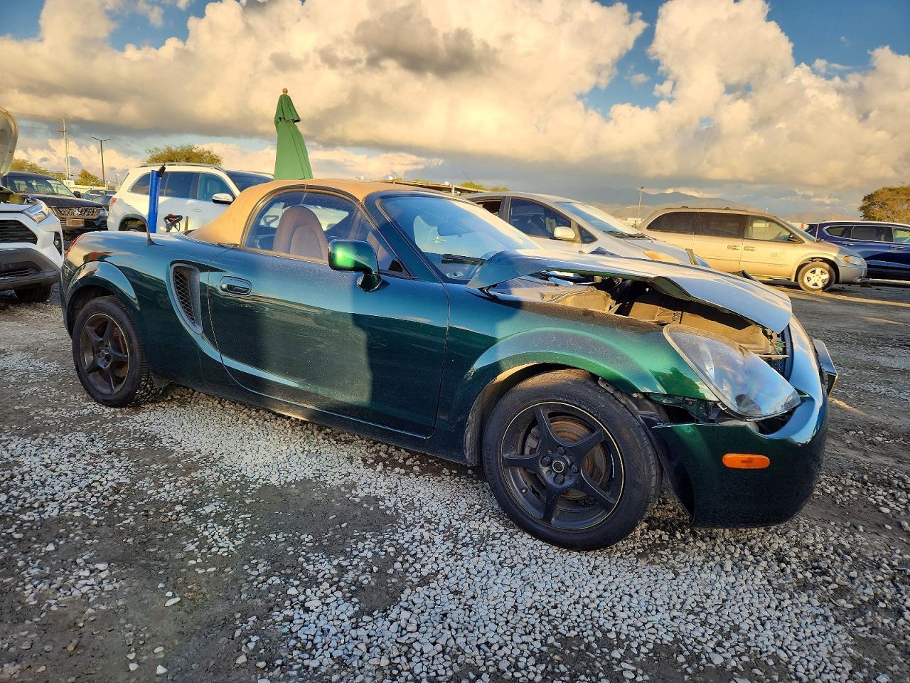 2002 Toyota Mr2 Spyder Green vin: JTDFR320X20048431