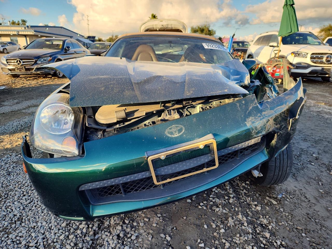 2002 Toyota Mr2 Spyder Green vin: JTDFR320X20048431