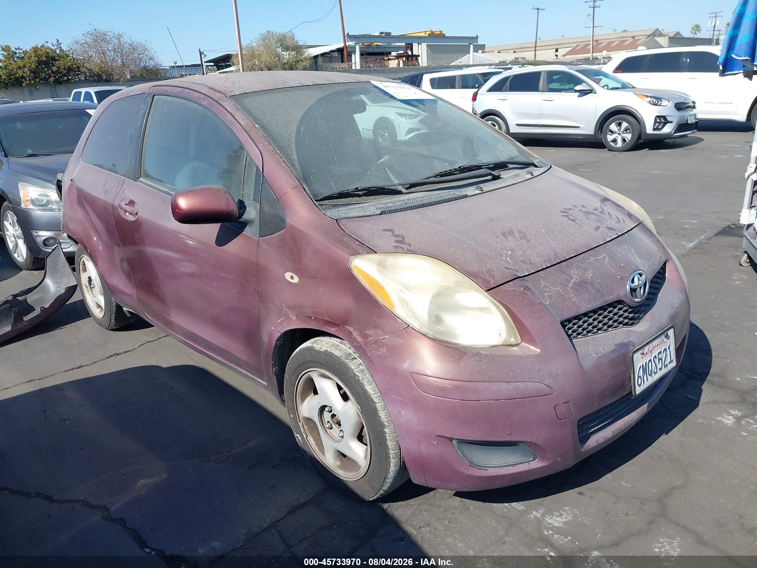 2010 Toyota Yaris   Фиолетовый vin: JTDJT4K30A5296409