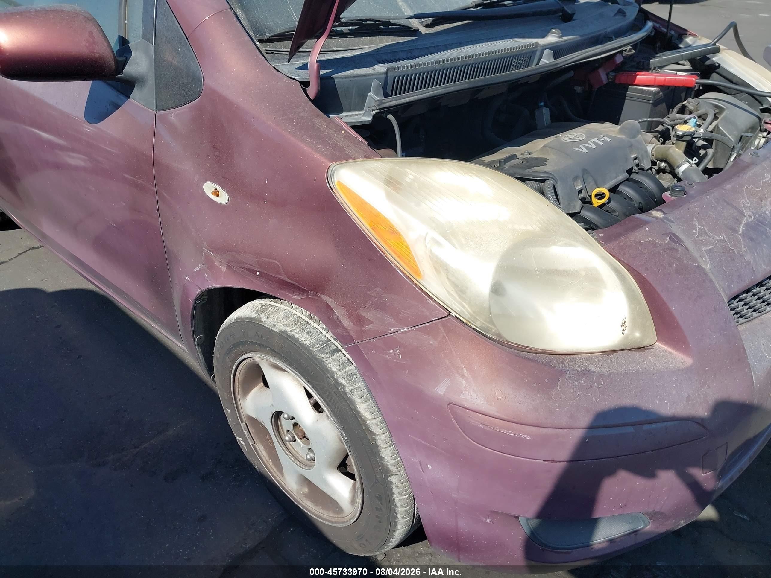 2010 Toyota Yaris   Фиолетовый vin: JTDJT4K30A5296409