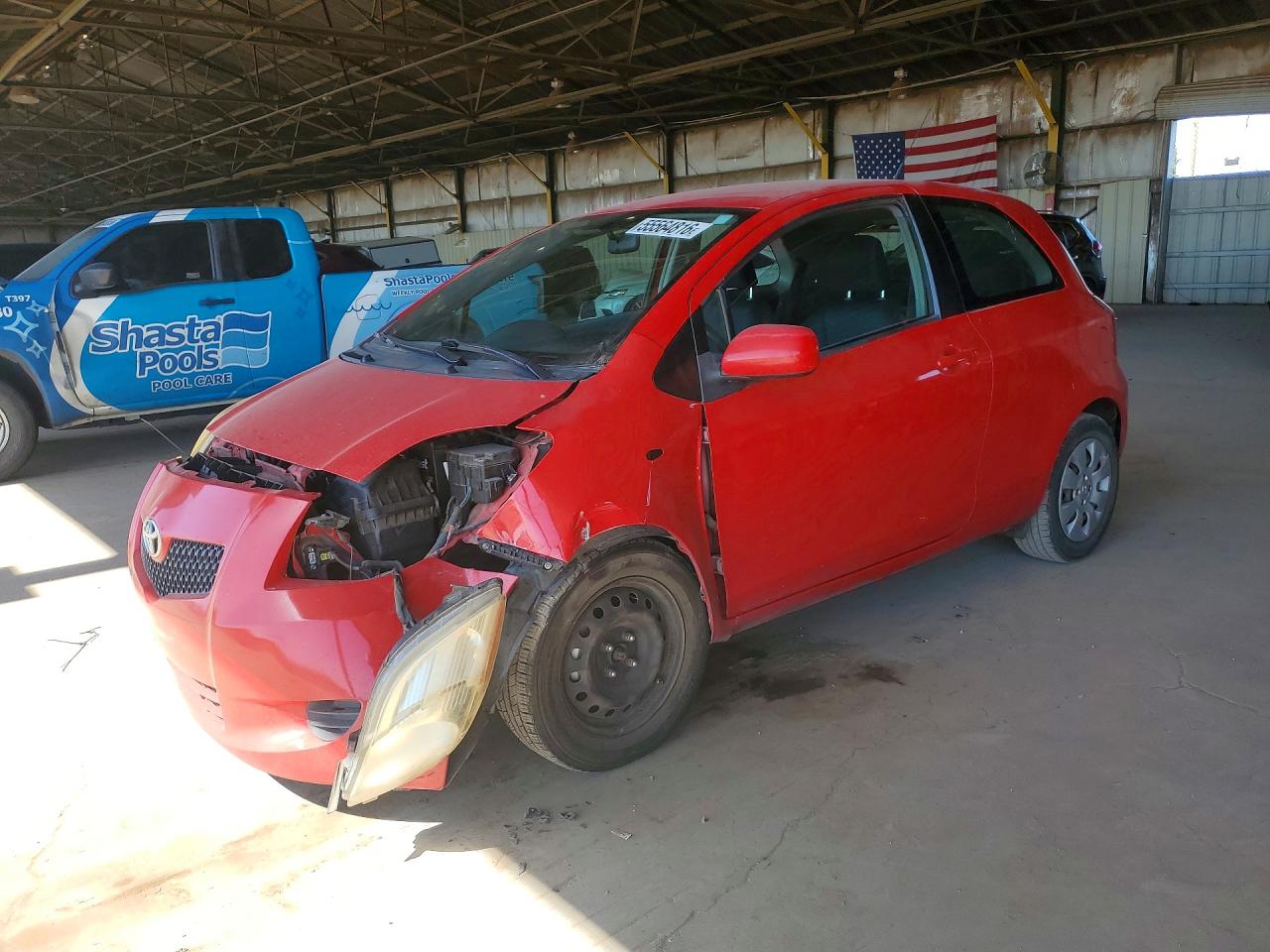 2008 Toyota Yaris Base Red vin: JTDJT903585216192