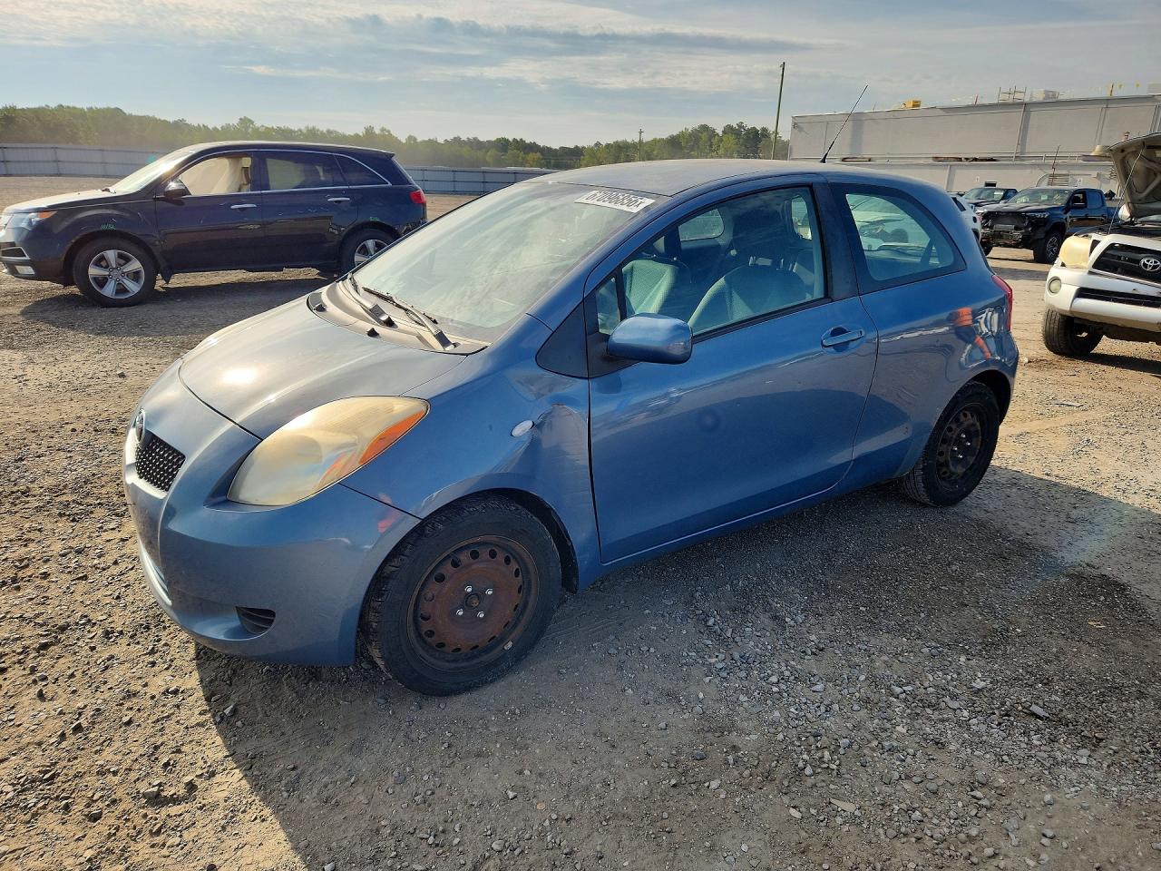 2007 Toyota Yaris Base Blue vin: JTDJT903975137686