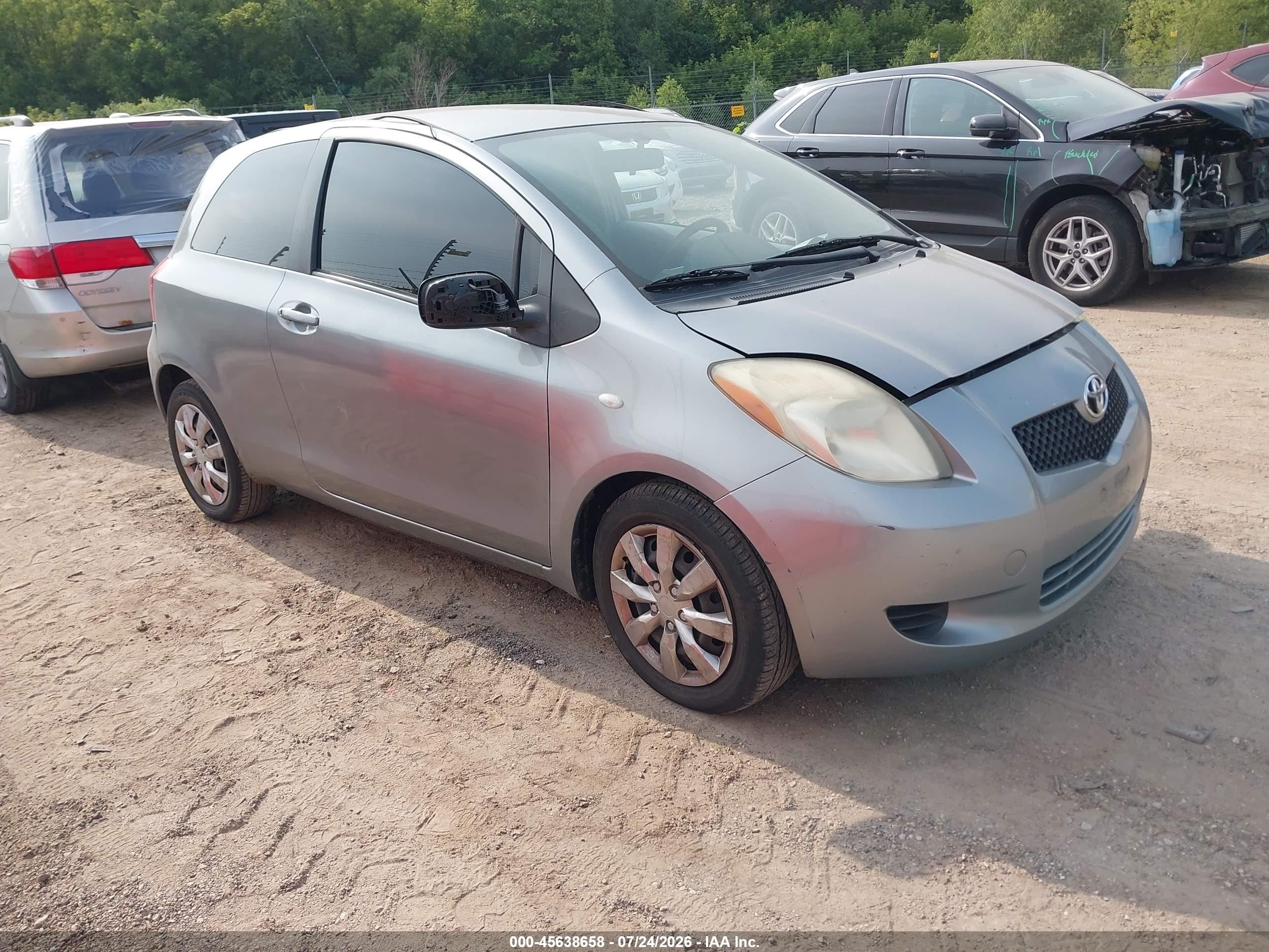 2008 Toyota Yaris Gray vin: JTDJT923085144198