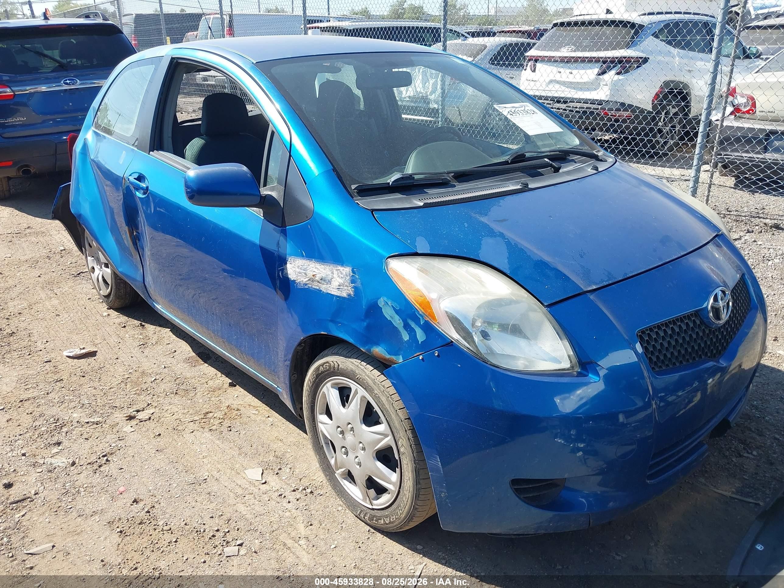 2008 Toyota Yaris Blue vin: JTDJT923085180716