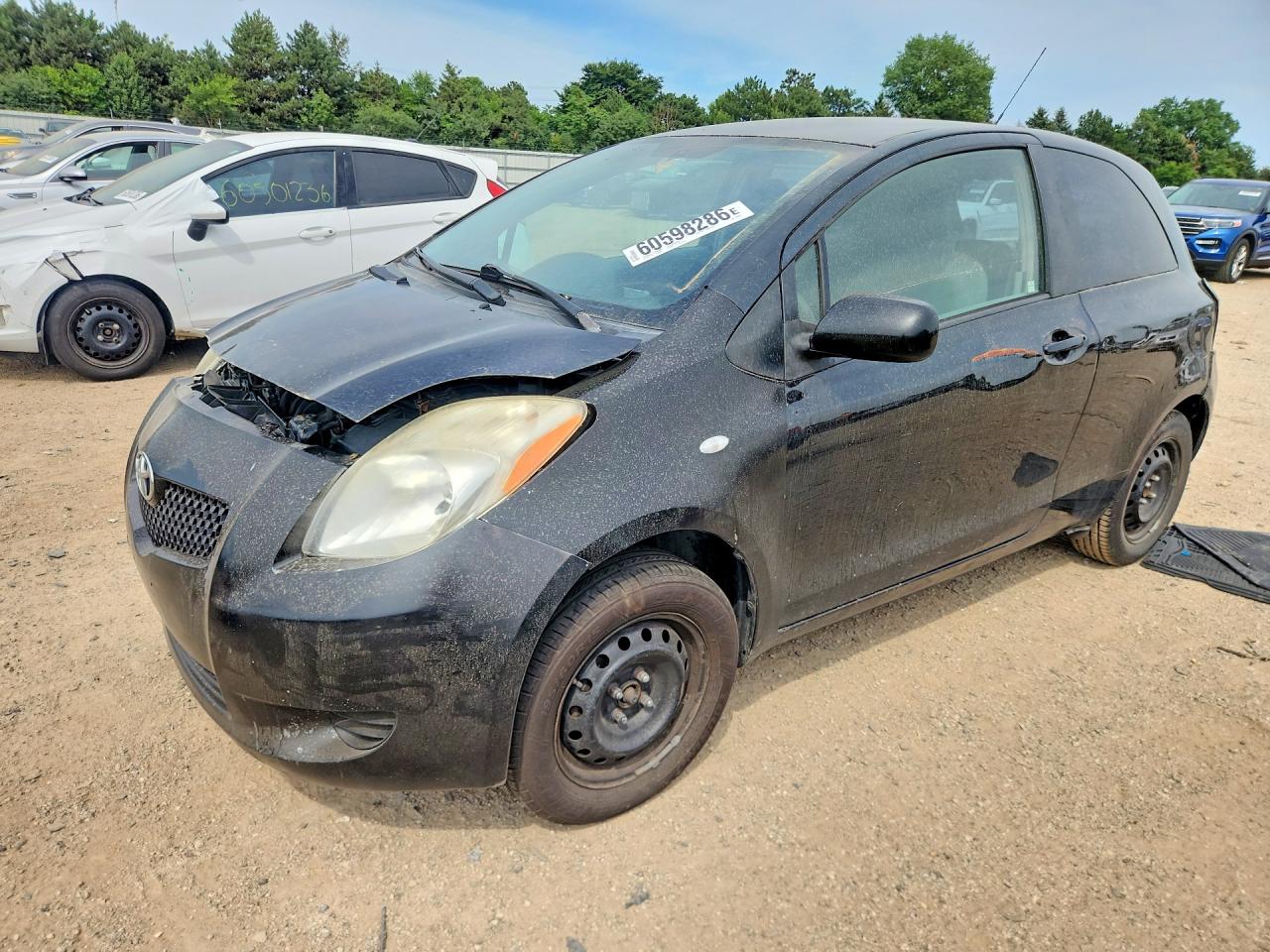 2008 Toyota Yaris Base Черный vin: JTDJT923085185303