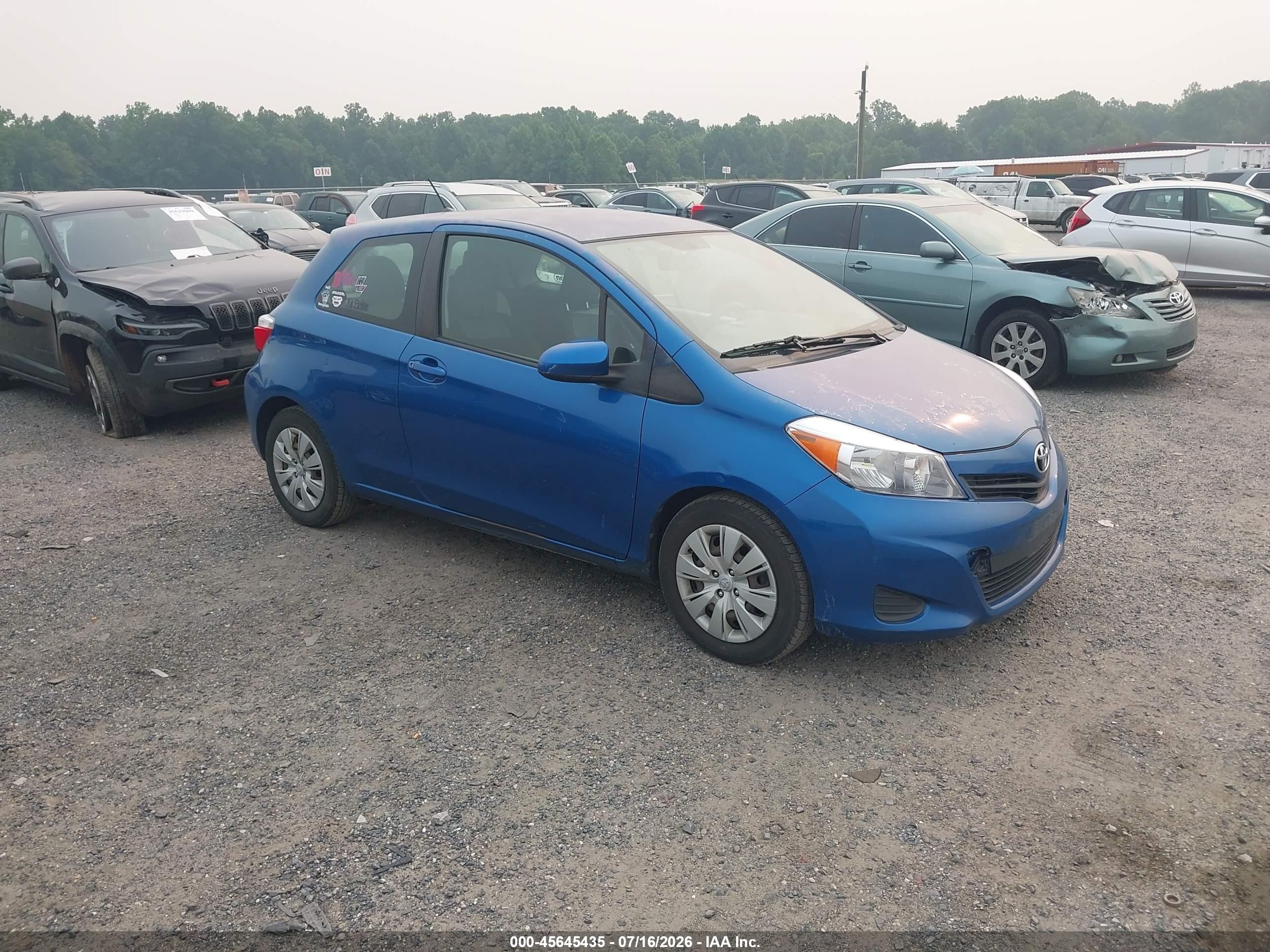 2012 Toyota Yaris Le Blue vin: JTDJTUD30CD507551