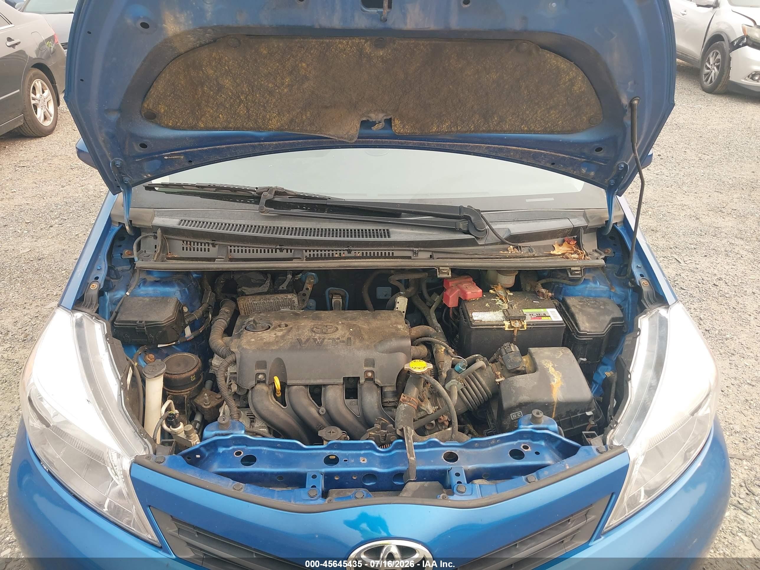 2012 Toyota Yaris Le Синий vin: JTDJTUD30CD507551