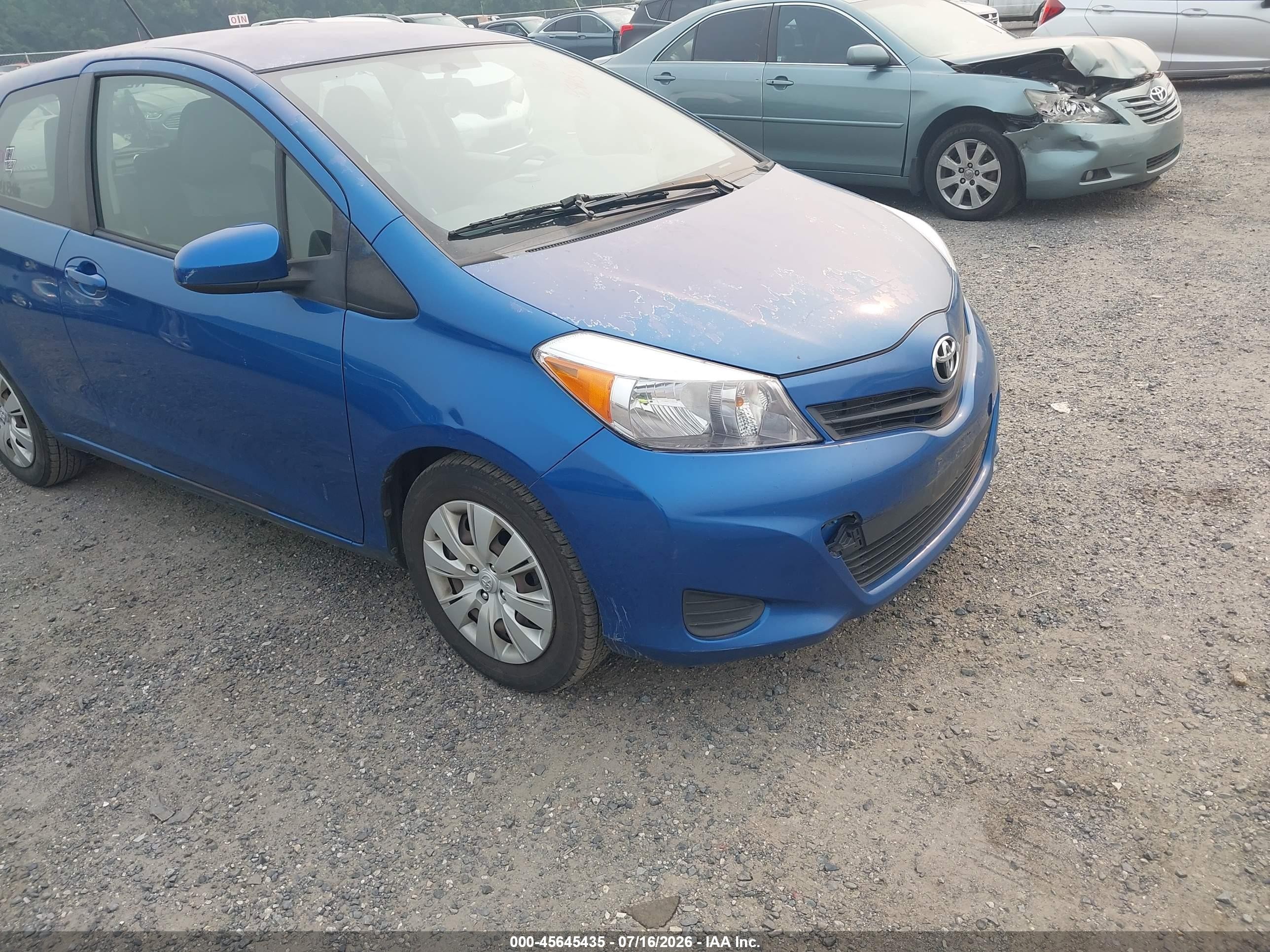 2012 Toyota Yaris Le Синий vin: JTDJTUD30CD507551