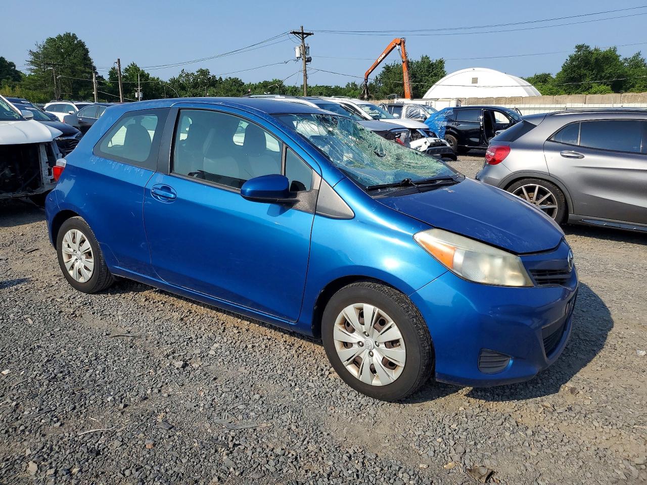 2012 Toyota Yaris 3-door Le Синий vin: JTDJTUD31CD509311